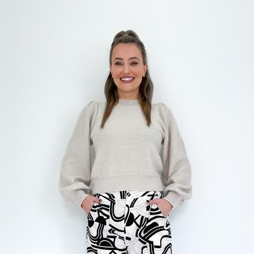 PUFF SLEEVE KNIT