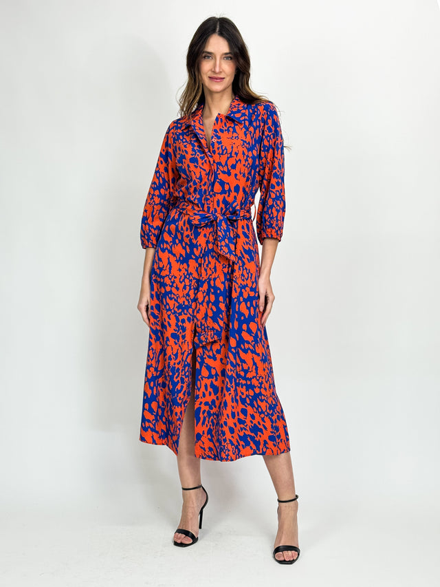 PRIMARY PRINT SHIRT DRESS