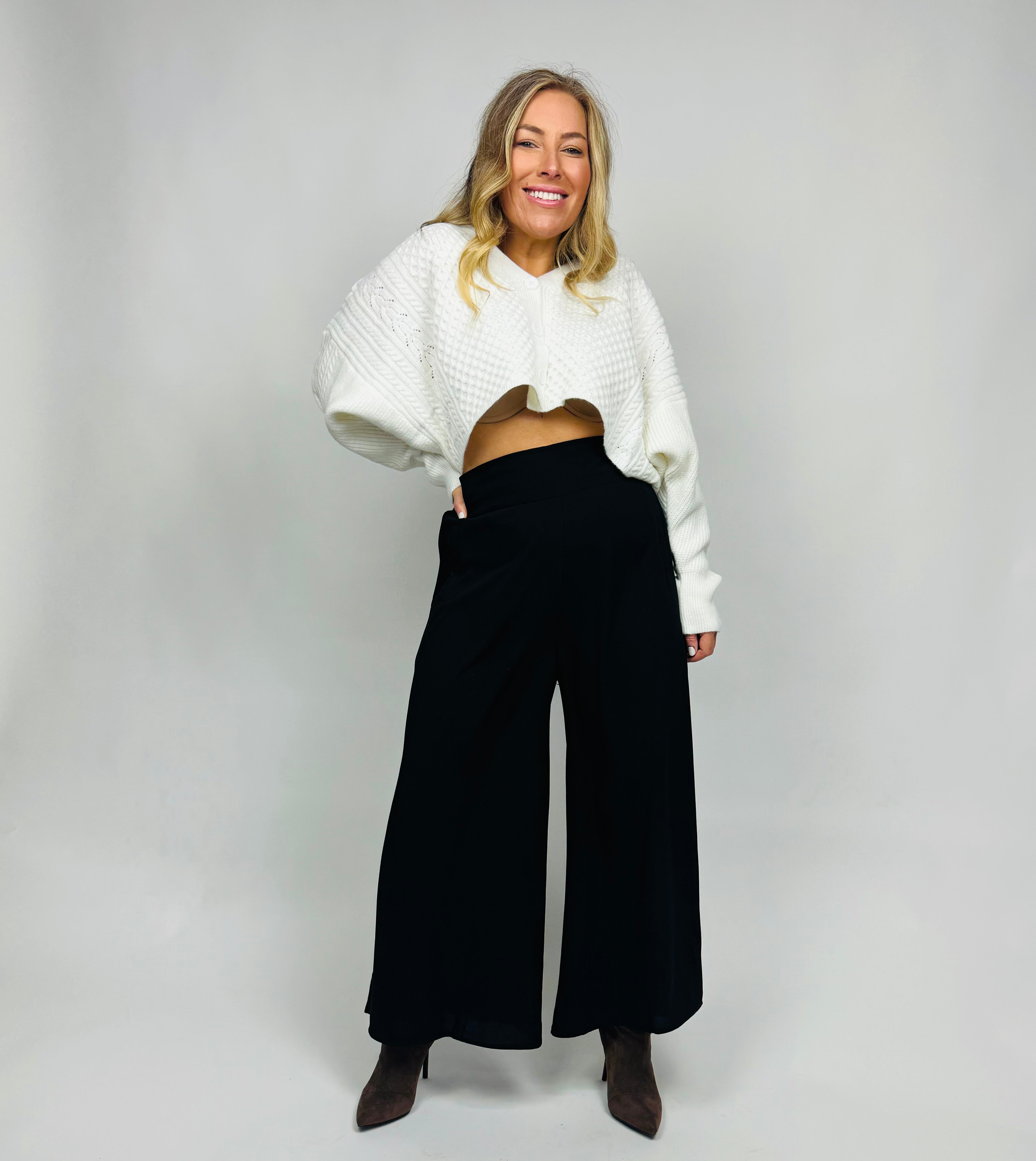 THANNE CROP CABLE CARDI