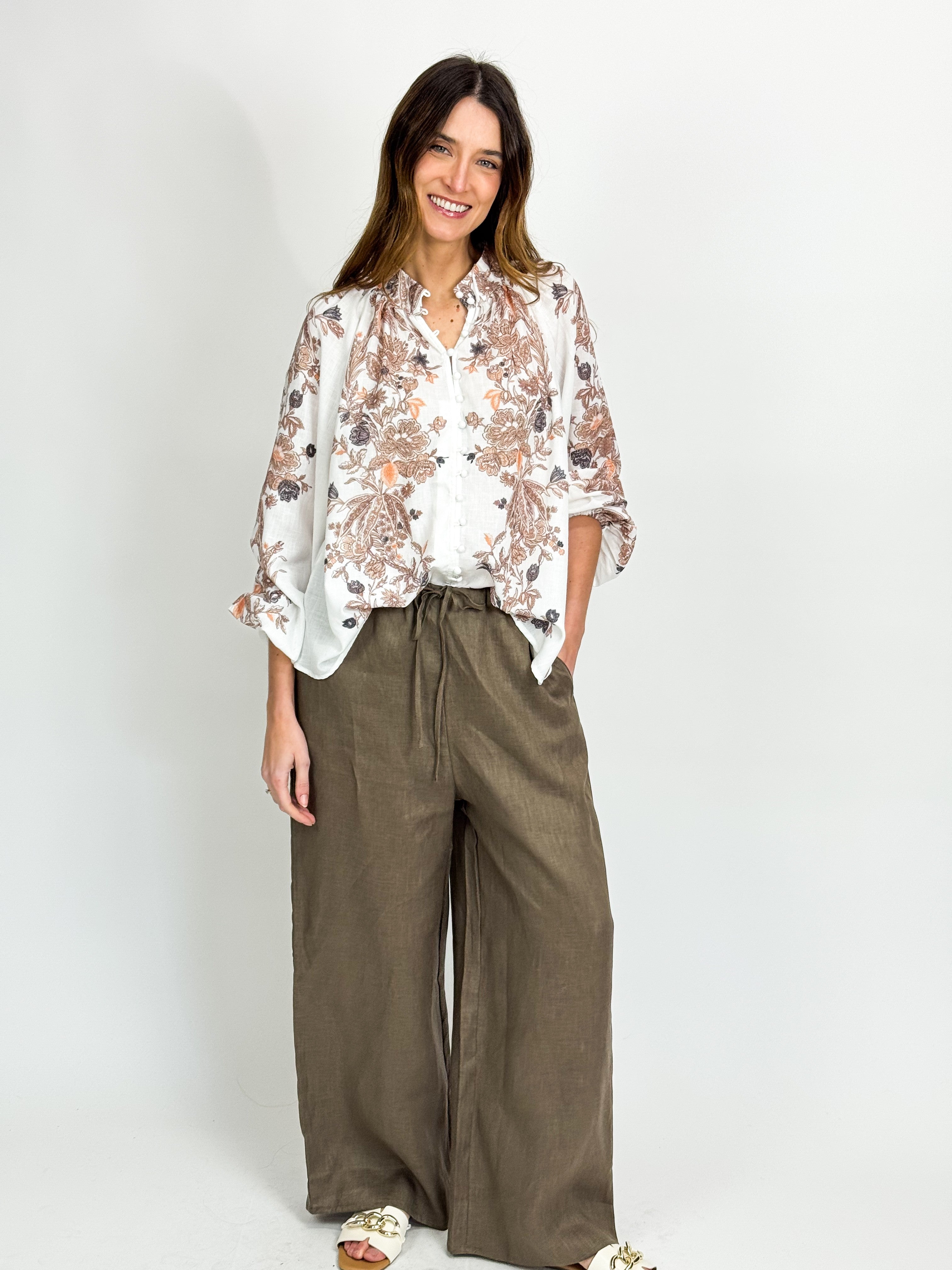 BORDER FLORAL SHIRT