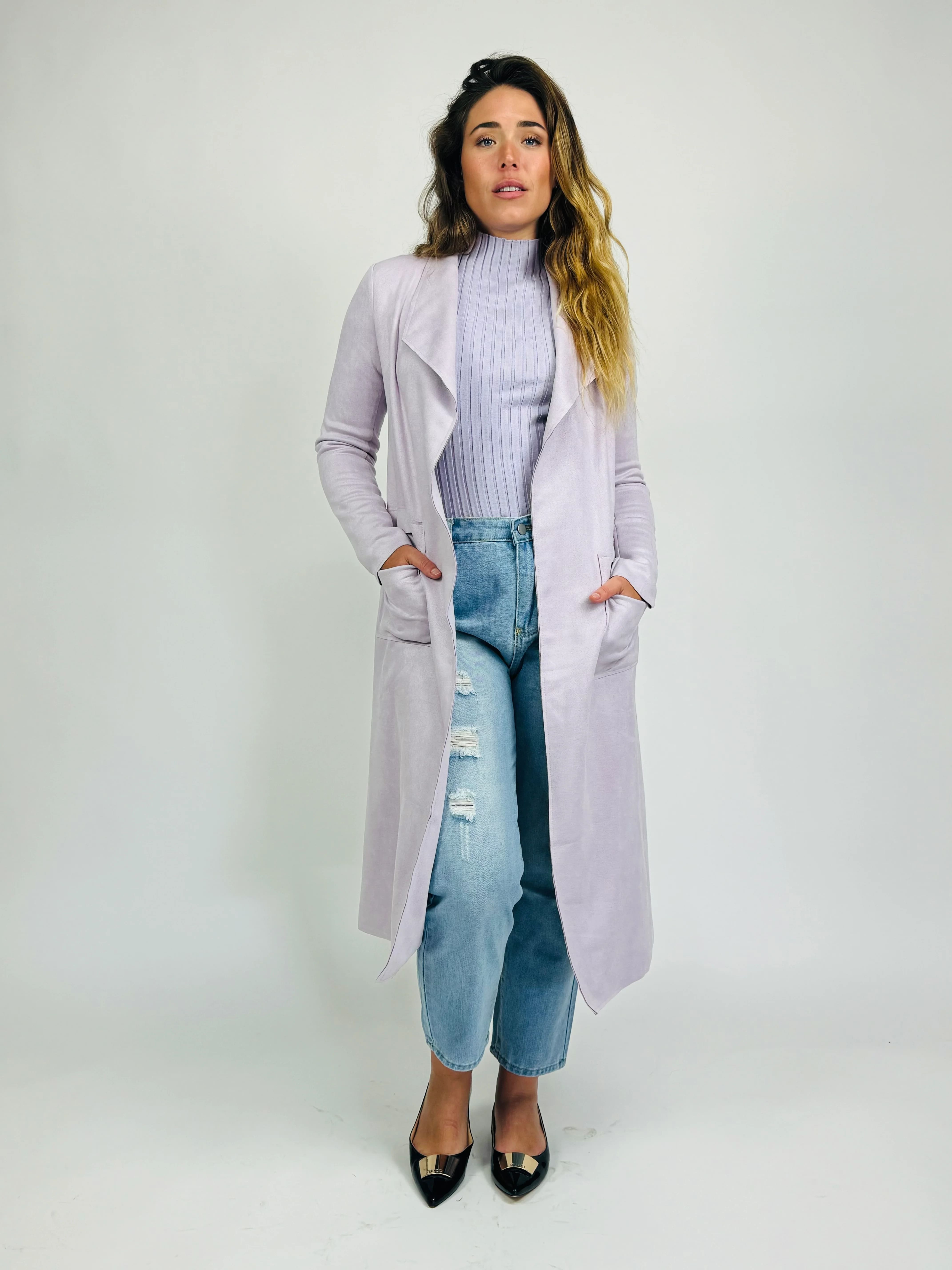 MADISON MAXI JACKET -LILAC