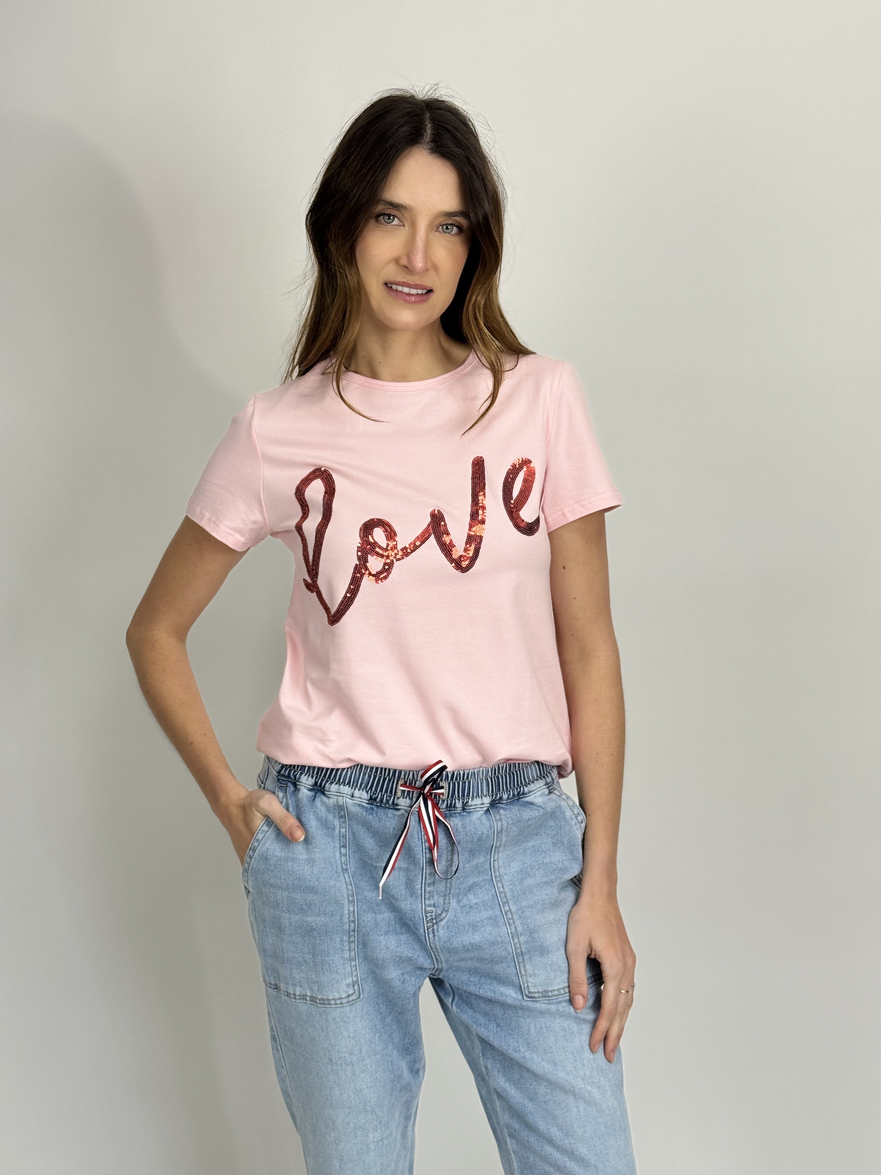 LOVE SEQUIN TEE