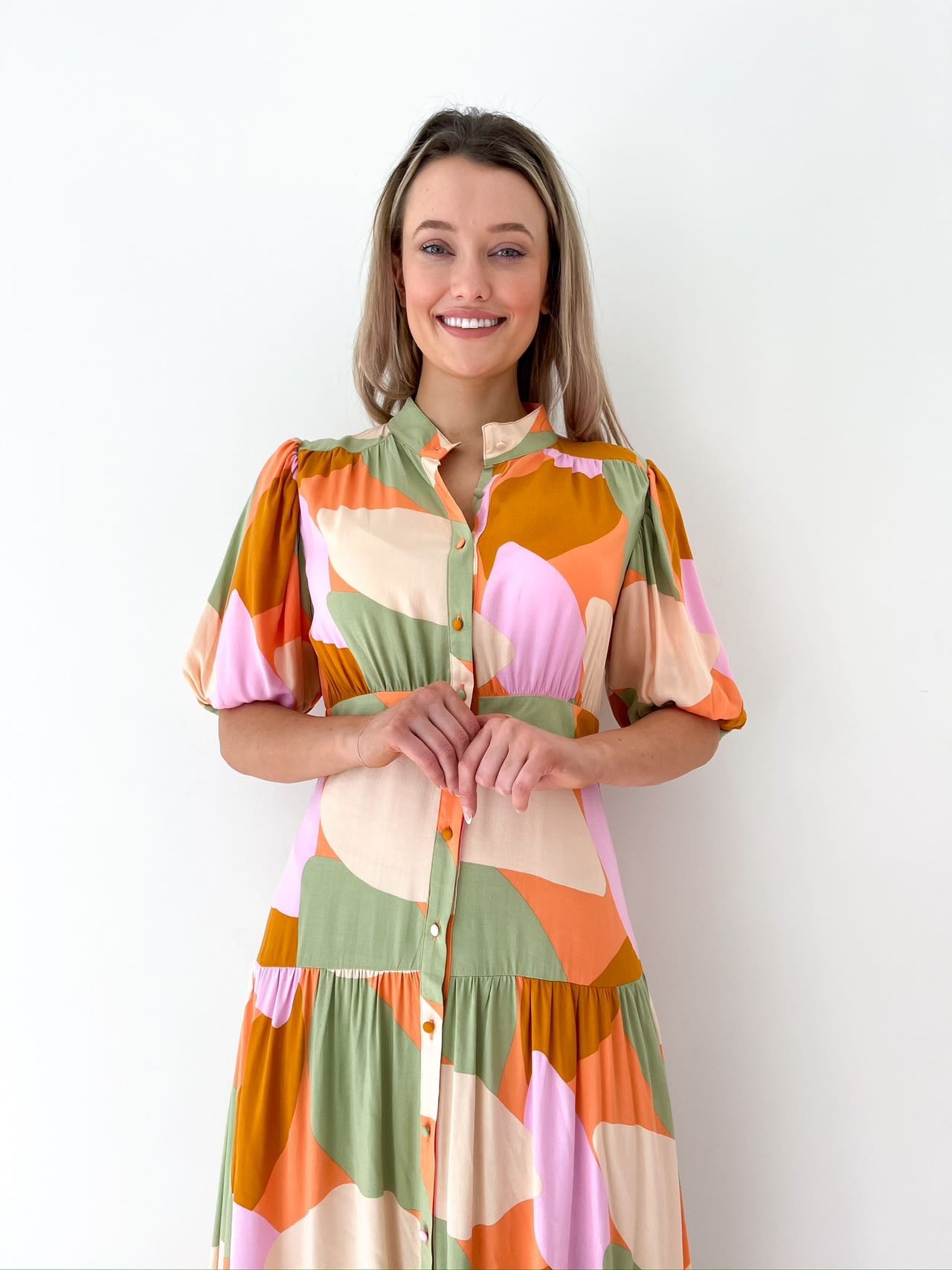 WATERPRINT MIDI DRESS