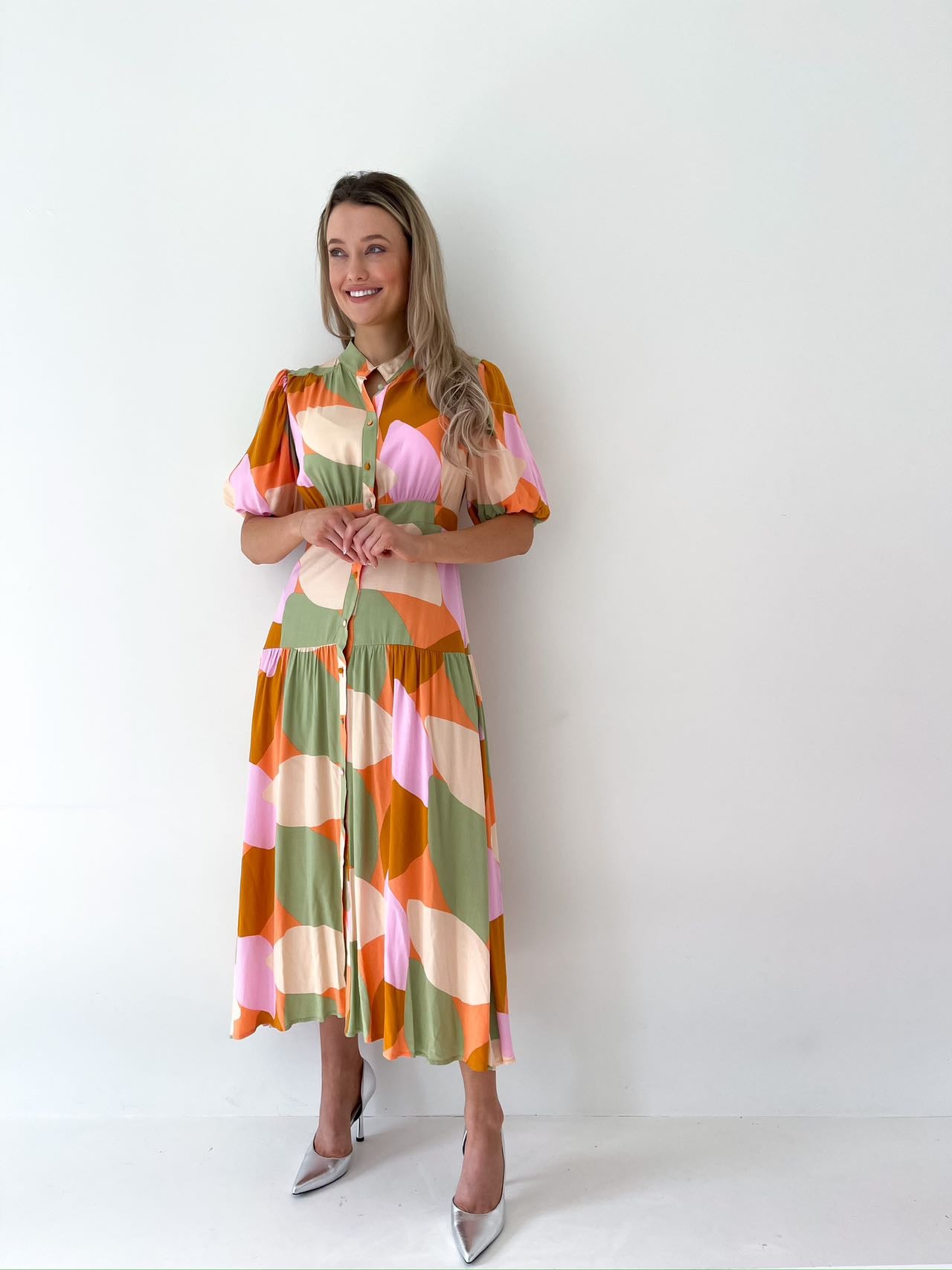 WATERPRINT MIDI DRESS