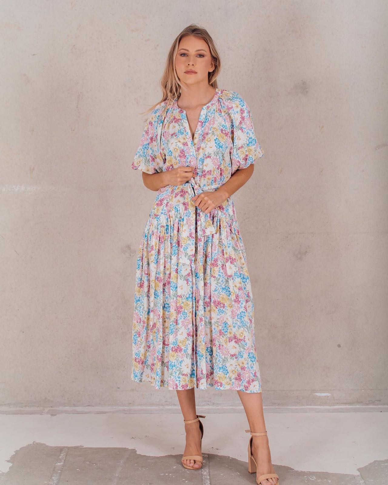 BOUQUET MIDI DRESS