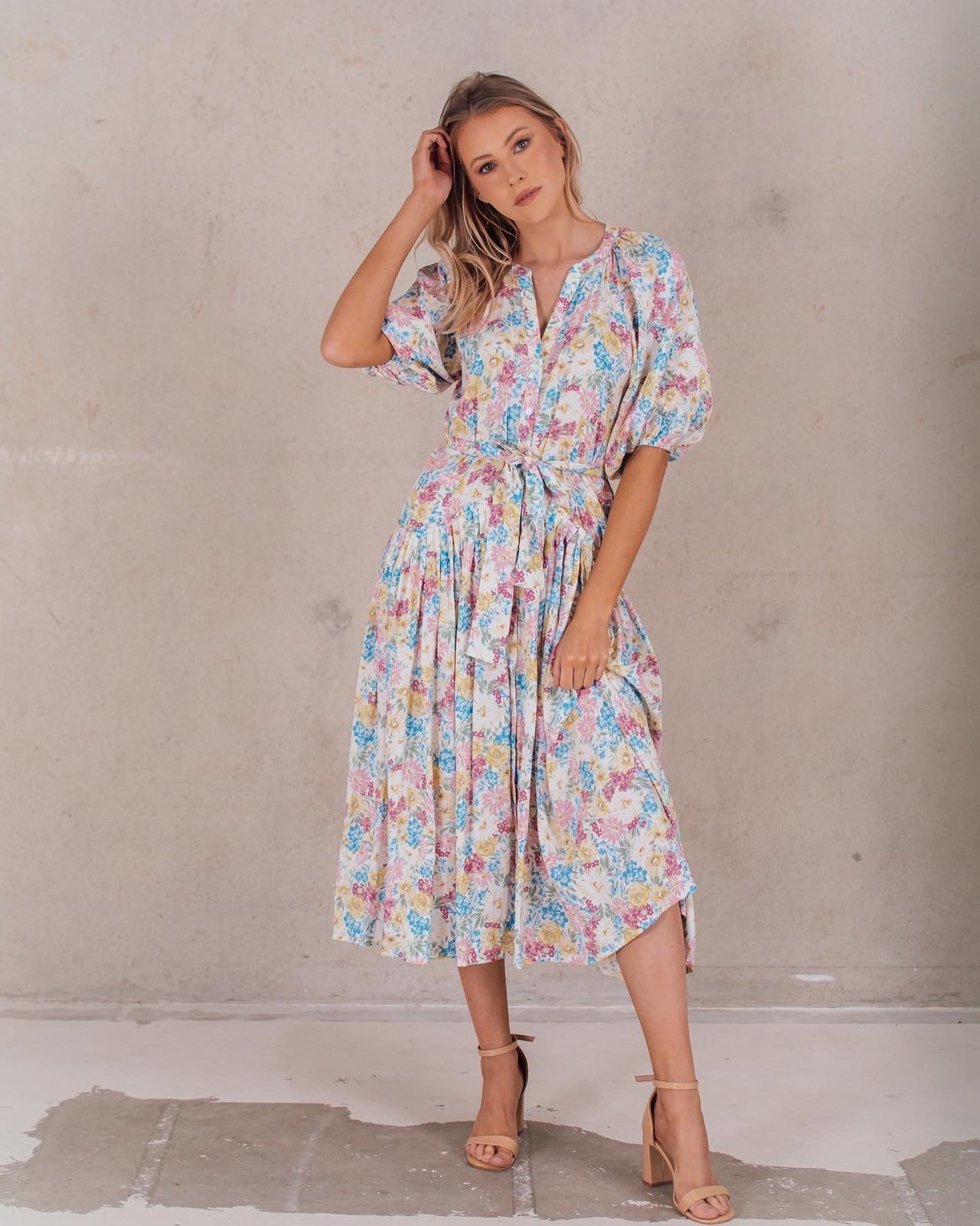 BOUQUET MIDI DRESS
