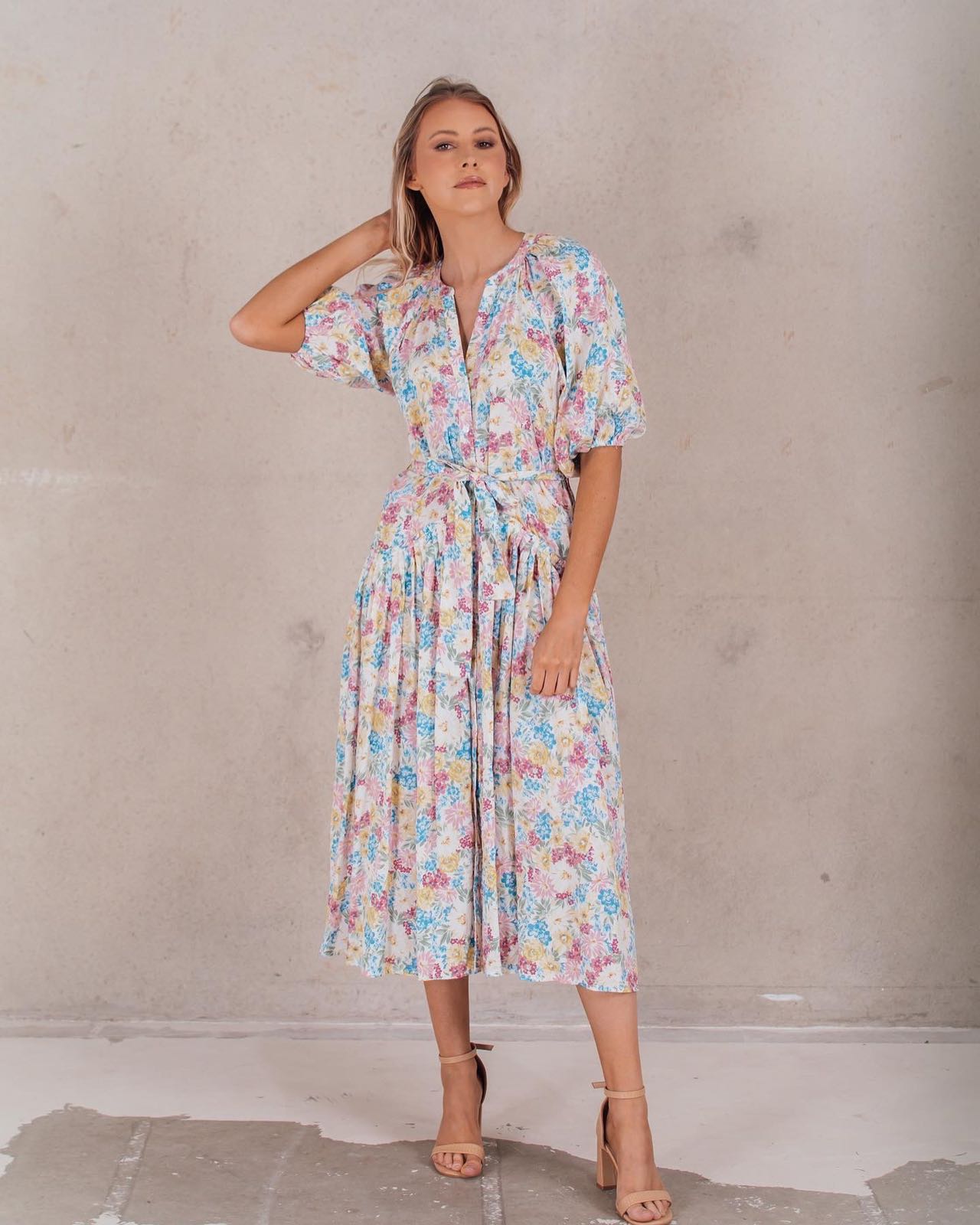 BOUQUET MIDI DRESS