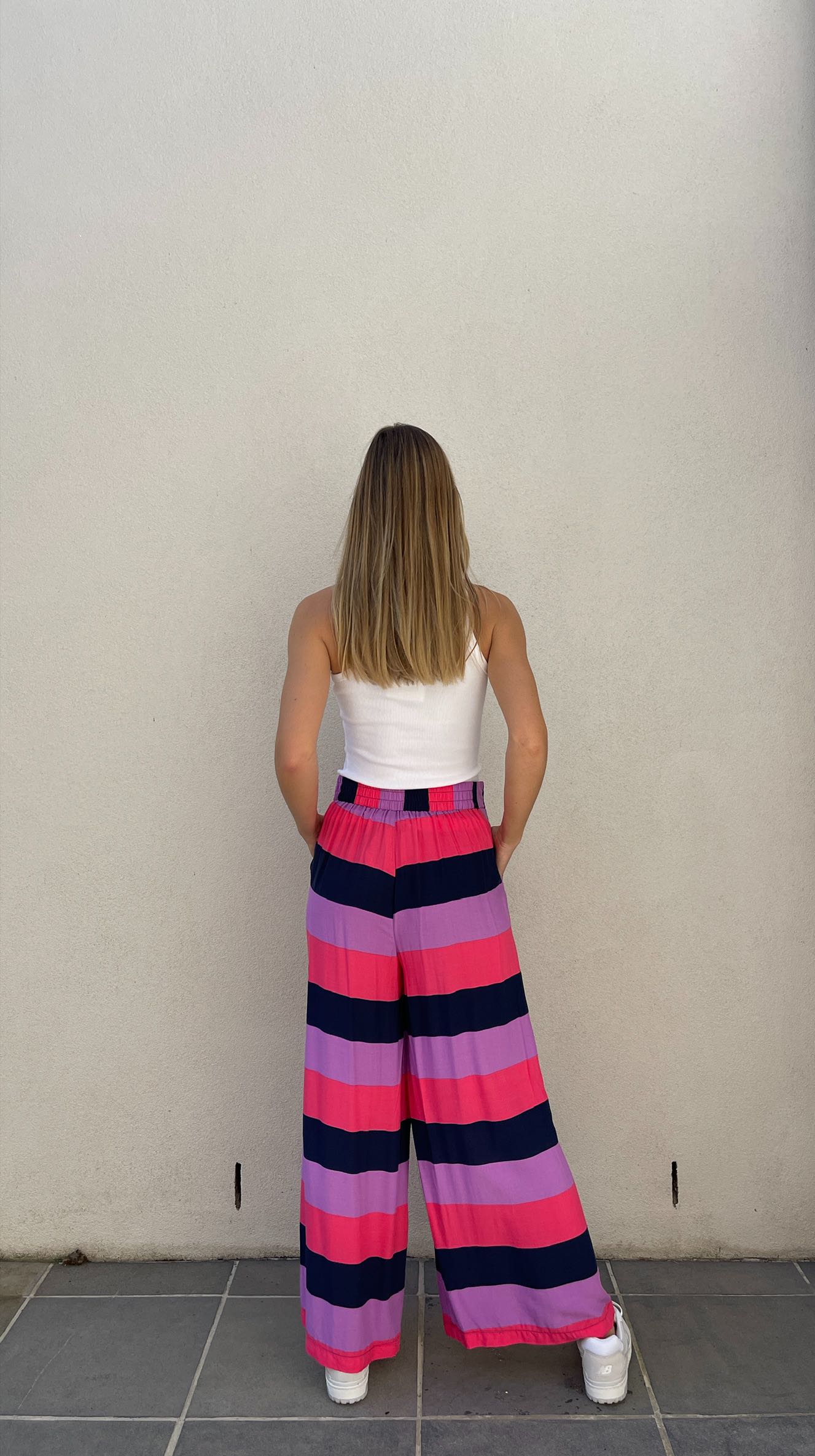 SARAH STRIPE WIDE LEG PANT