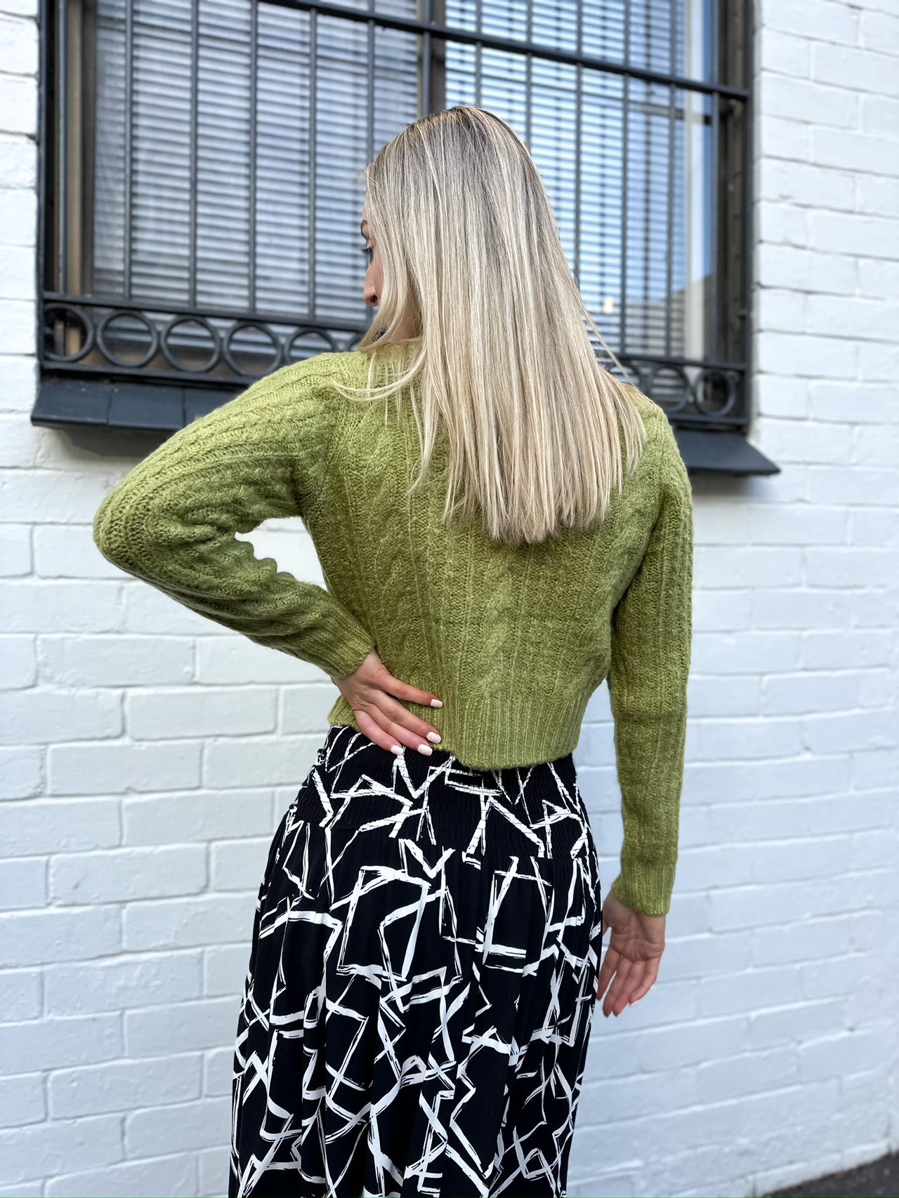 CABLE CROP CARDI