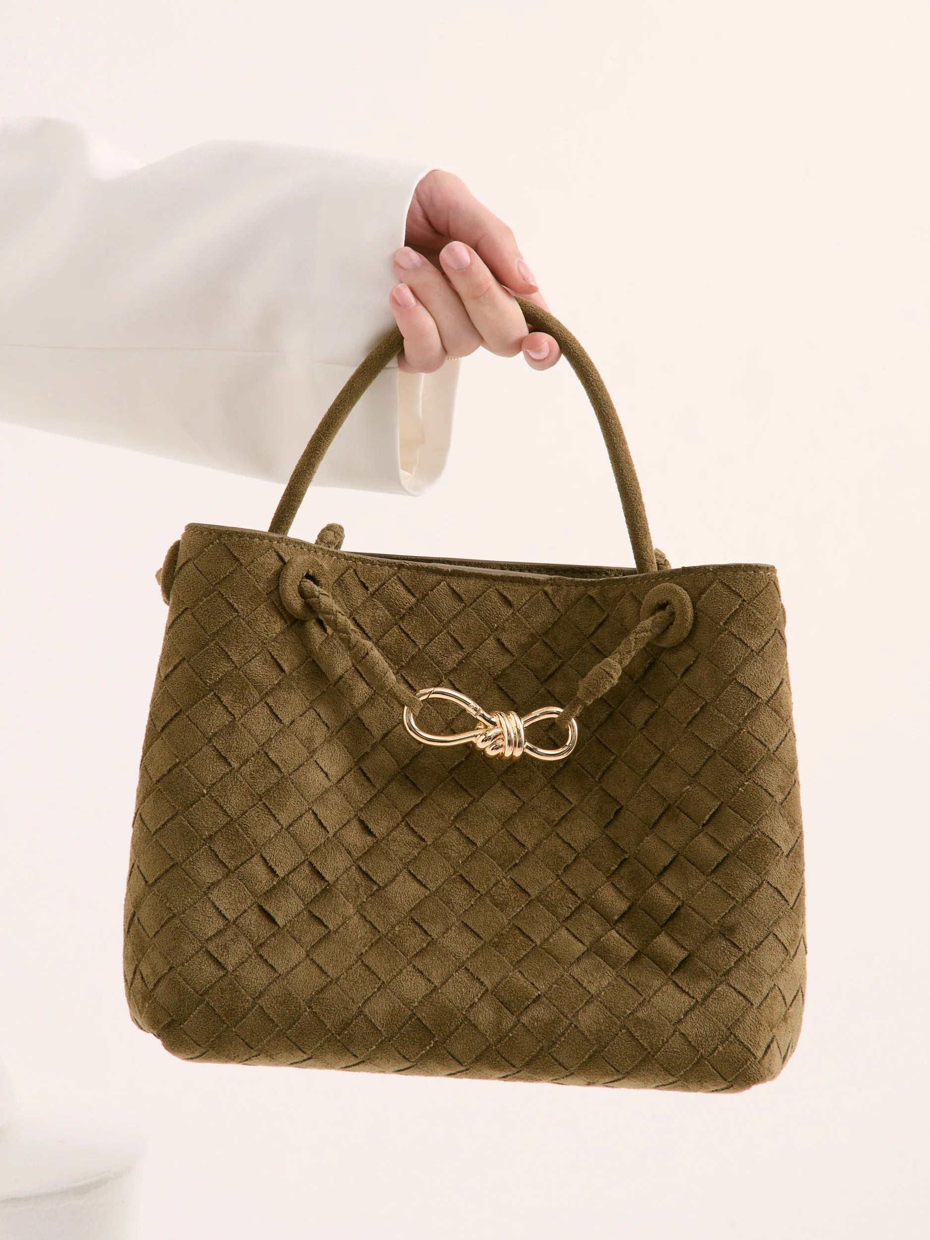 Chantel Olive Woven Multiway Handbag