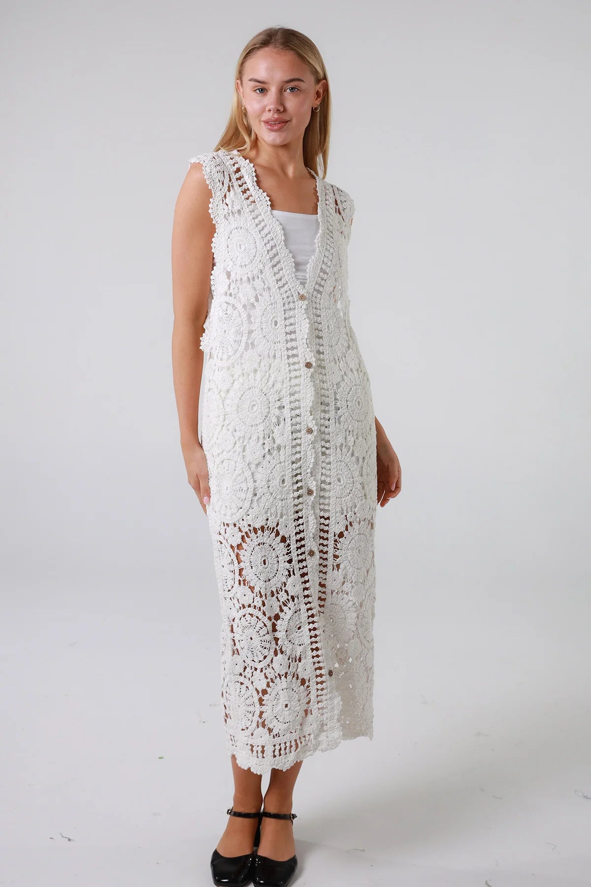 COTTON LACE VEST