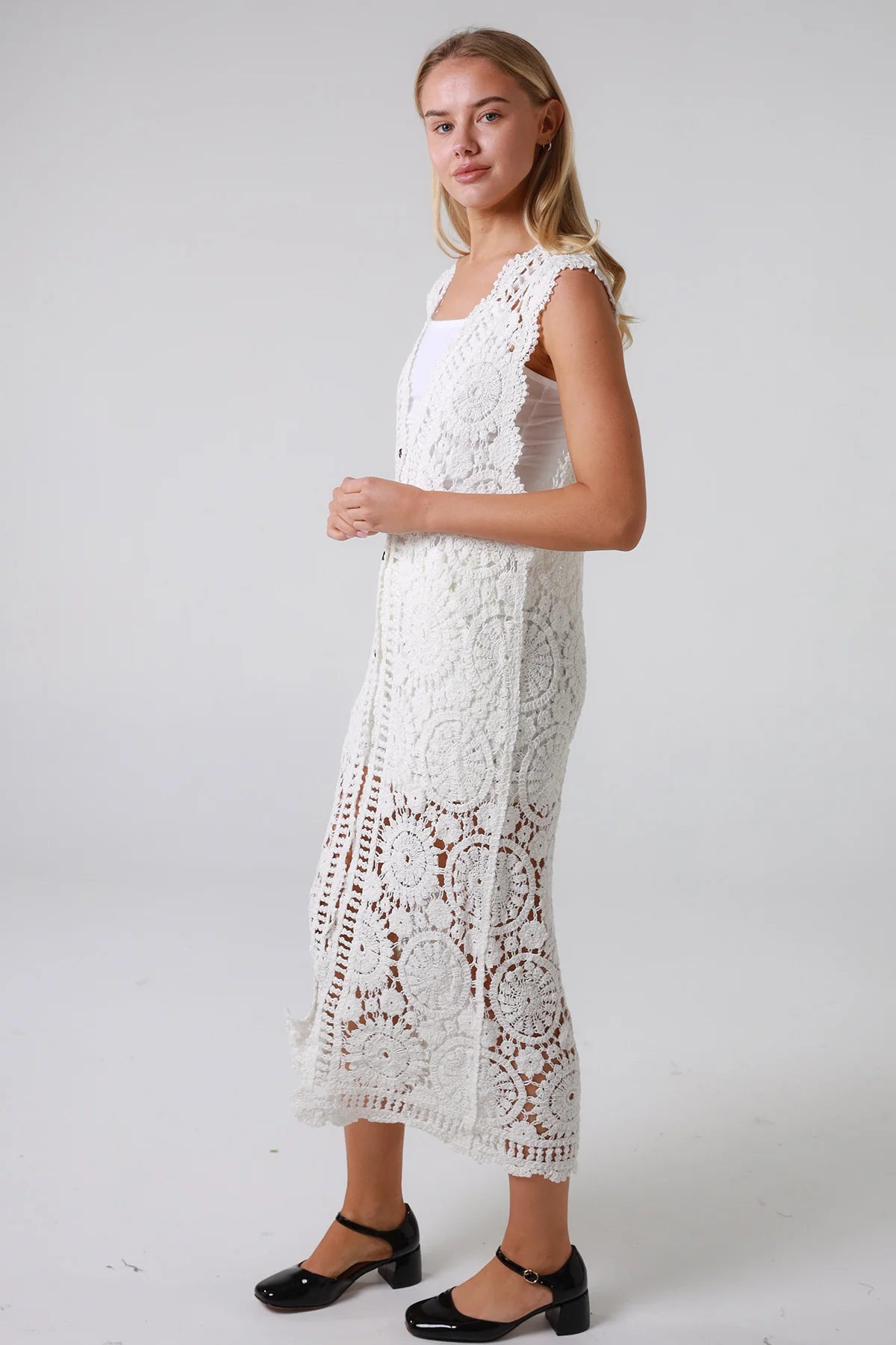 COTTON LACE VEST