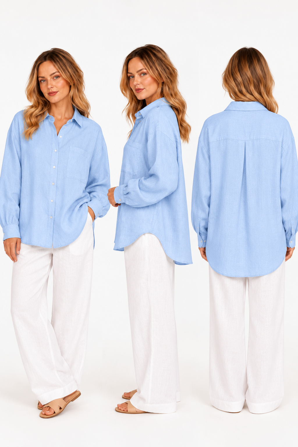 LS Linen Oversized Shirt