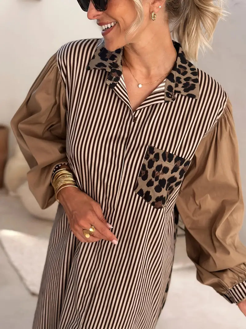 PRAGUE CONTRAST SHIRT DRESS