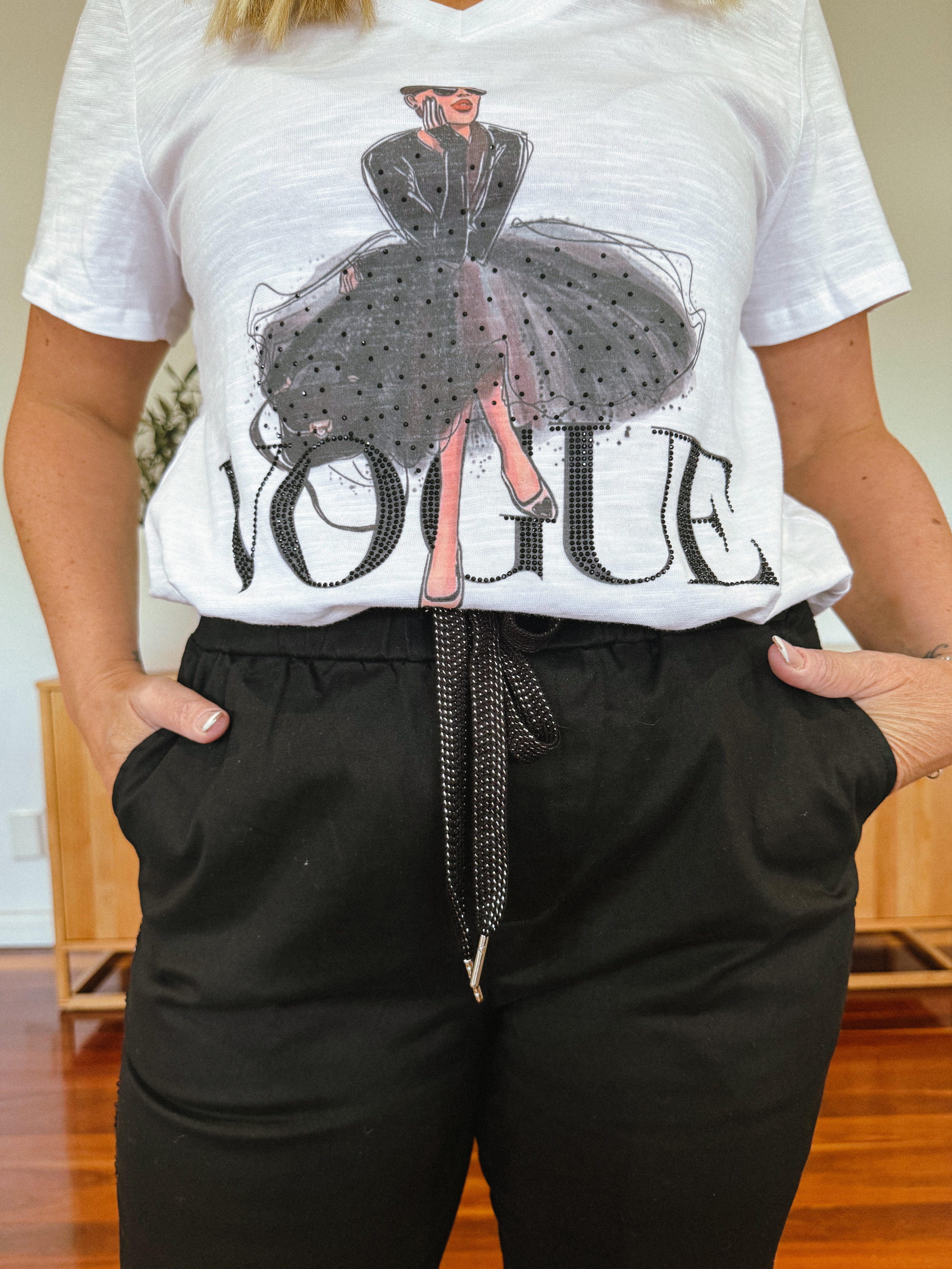 SEQUIN  TRIM JOGGERS