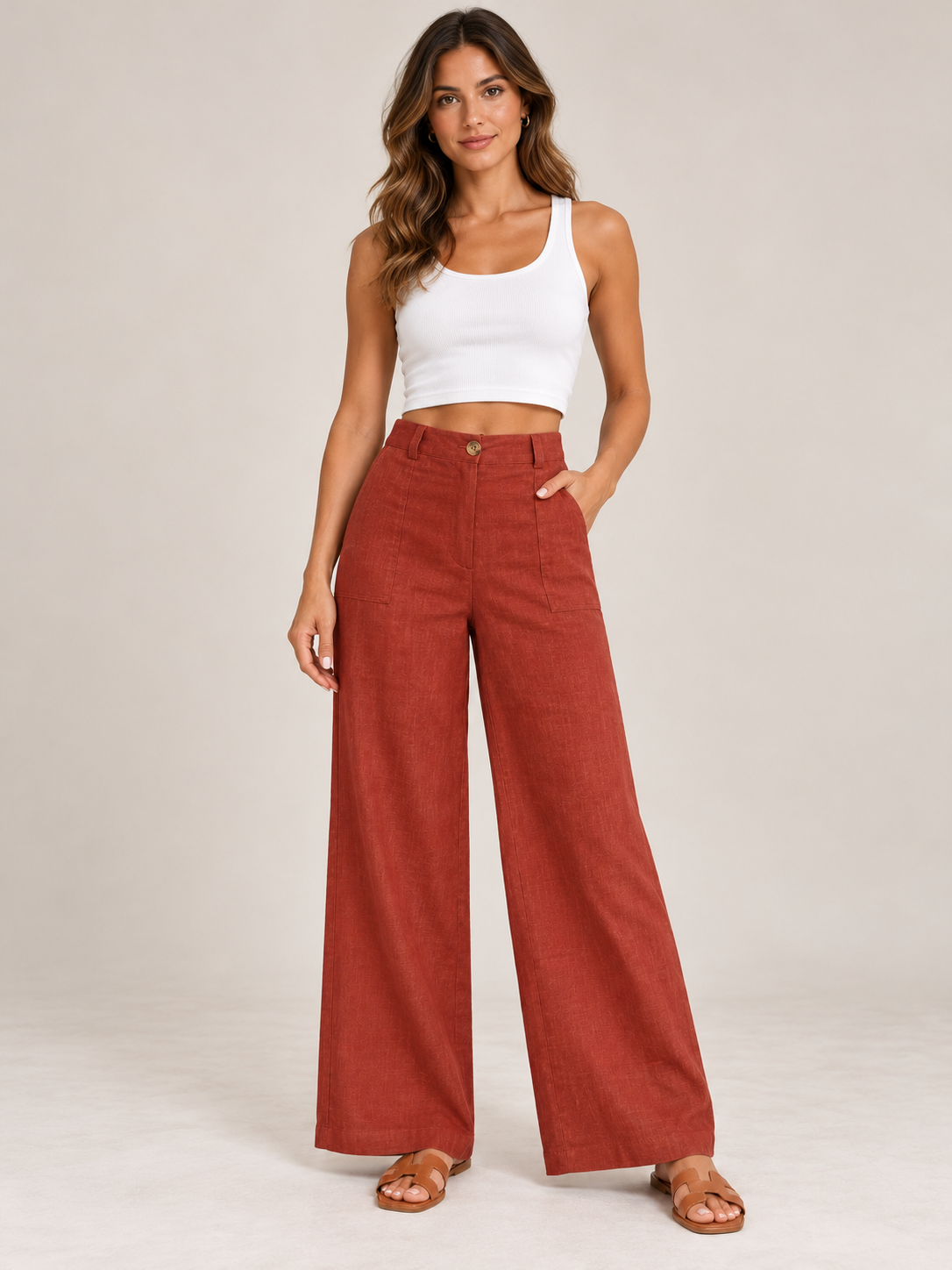 LINEN POCKET PANT-new colours