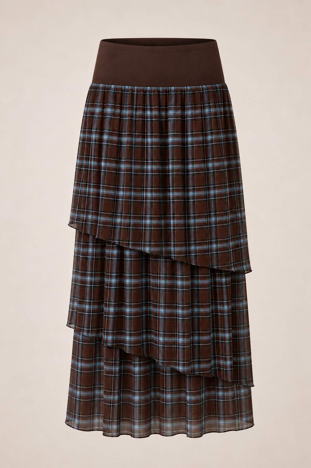 PLAID LAYER SKIRT