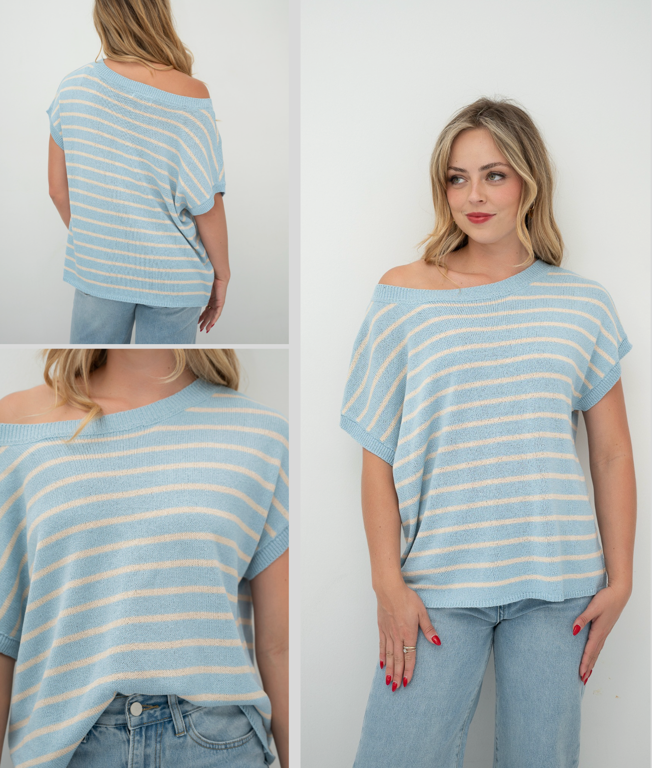 BIANCA STRIPE KNIT - BLUE