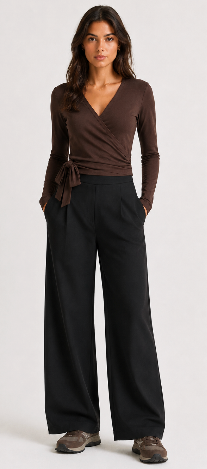 WRAP JERSEY TOP