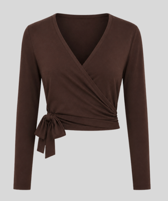 WRAP JERSEY TOP