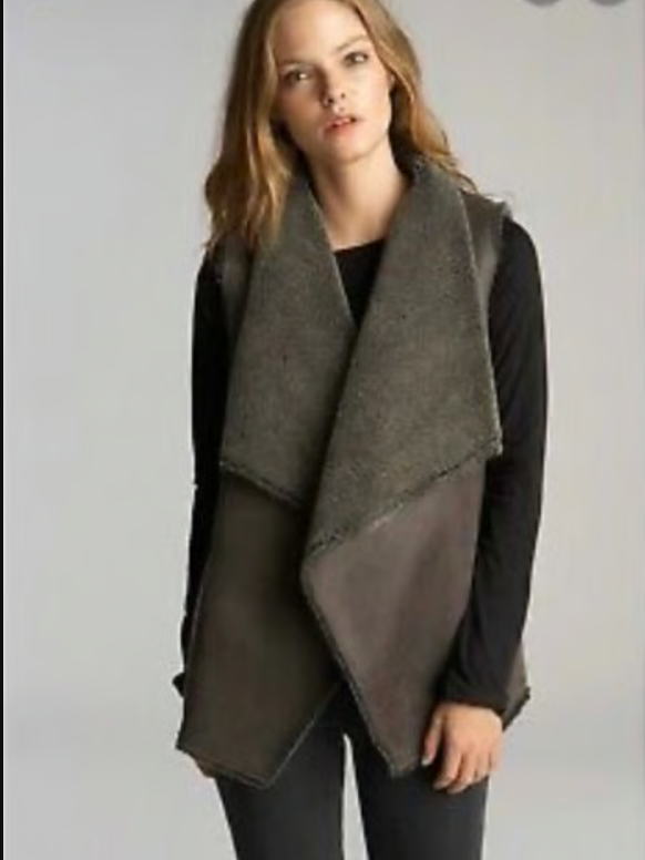 SHERPA FAUX SUEDE VEST