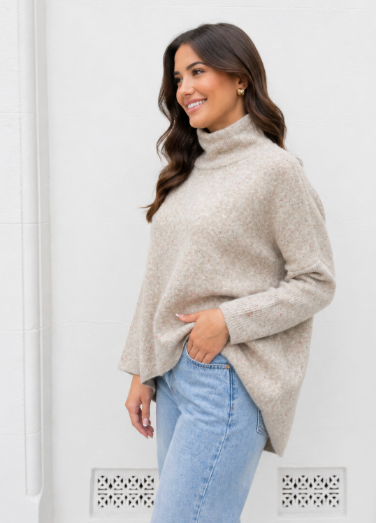 TURTLENECK JUMPER - MOCHA