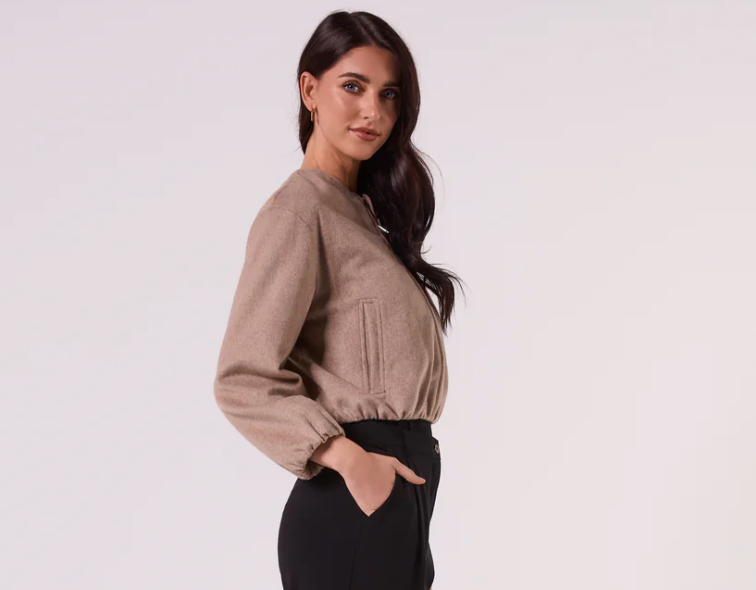 WOOL FELT BOMBER