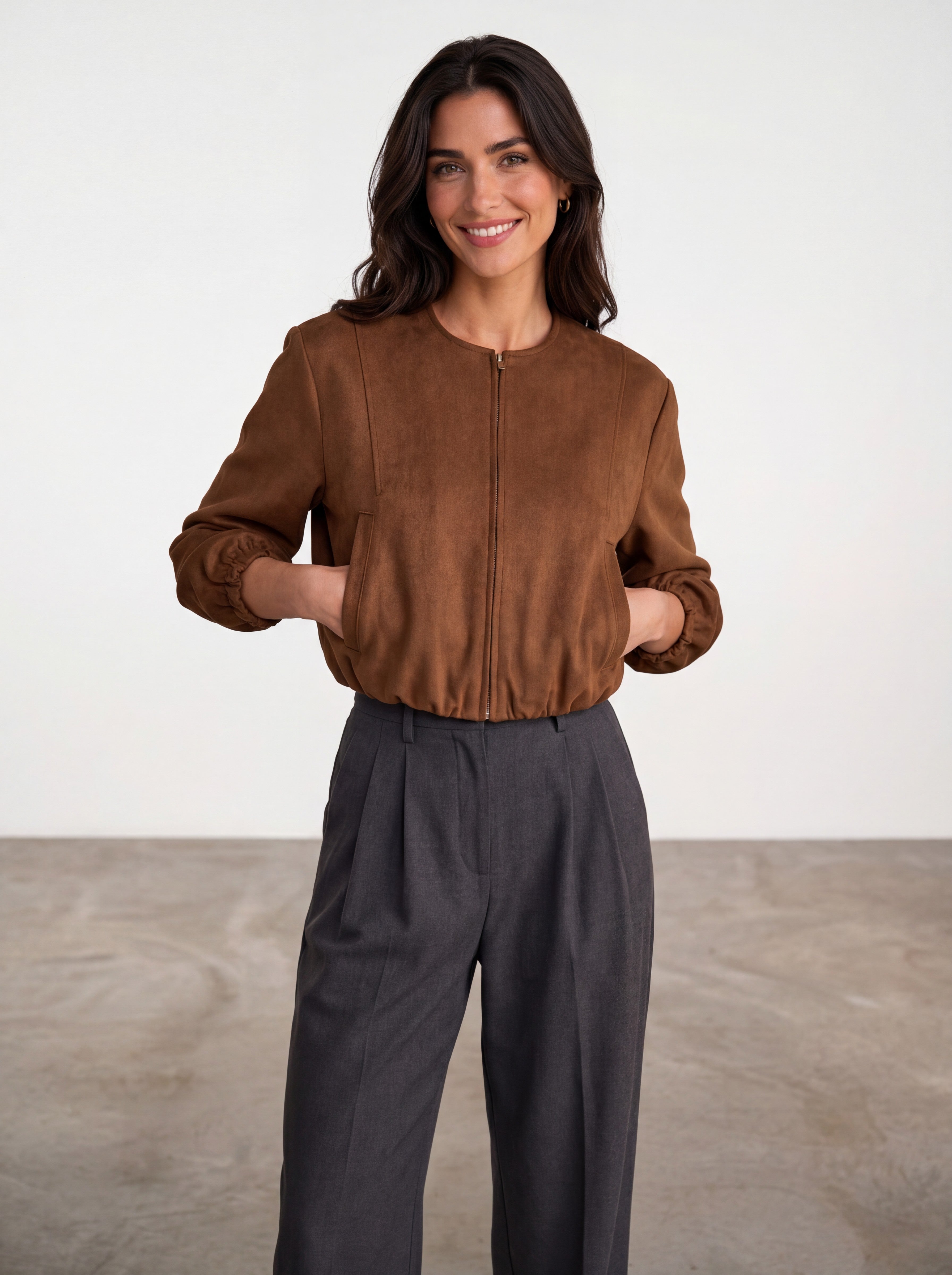WOOL FELT BOMBER