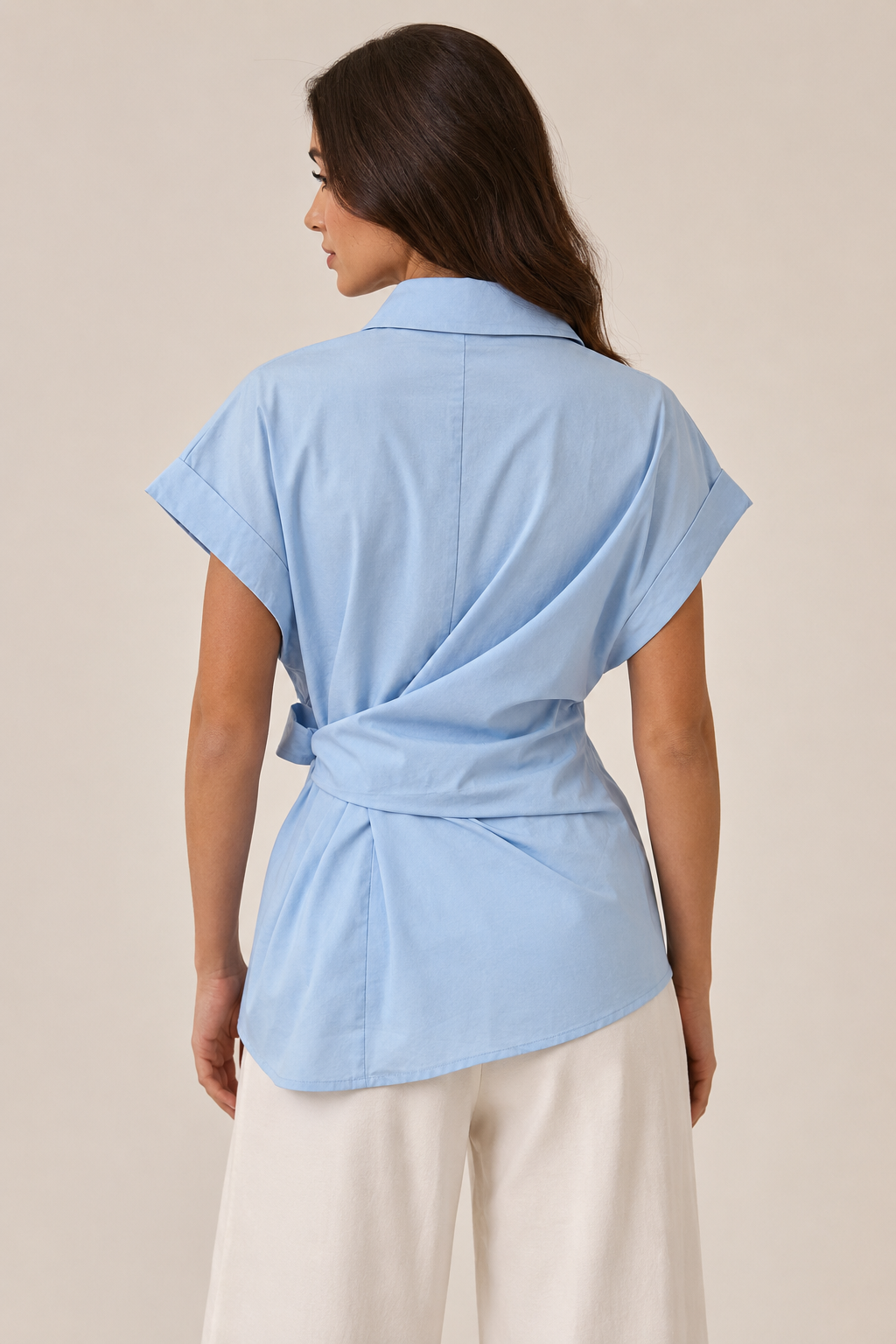 Cotton Tie-Waist Shirt