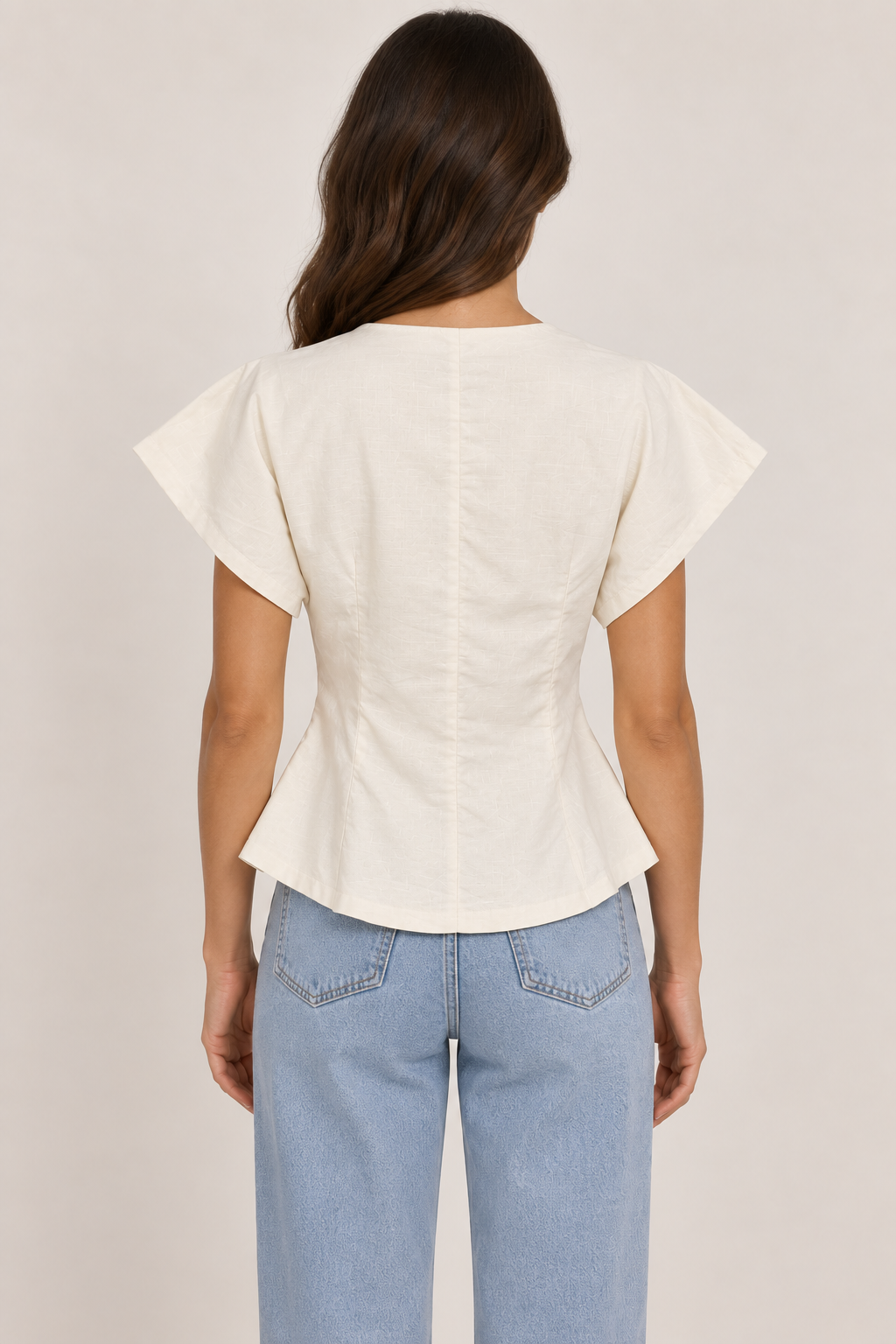 Cotton Linen Gold Button Top