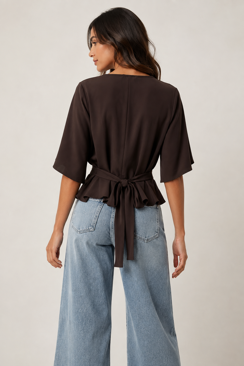 V-Neck Tie Back Top