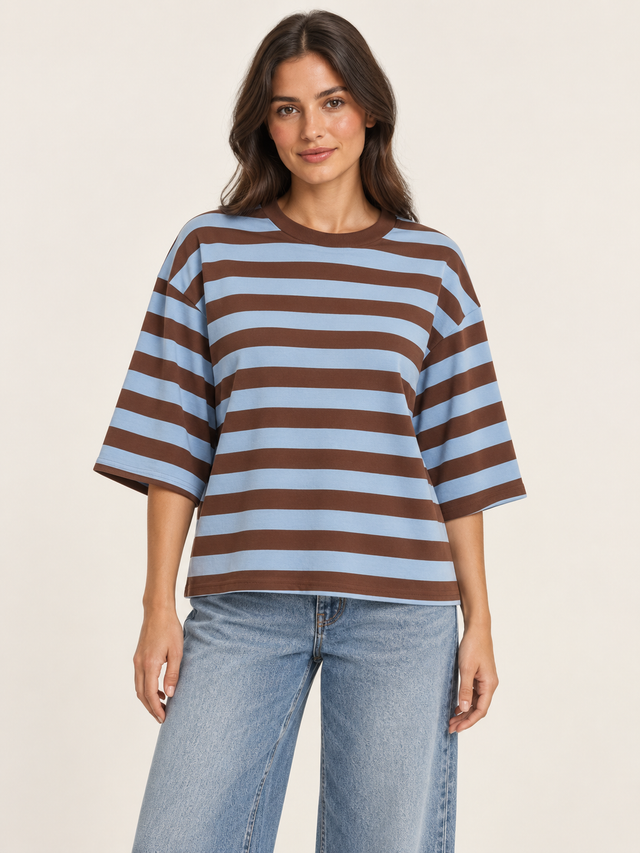 Box Stripe Tee | Venom Emilio