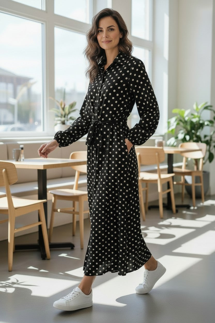 ABBIE DOT SHIRT DRESS