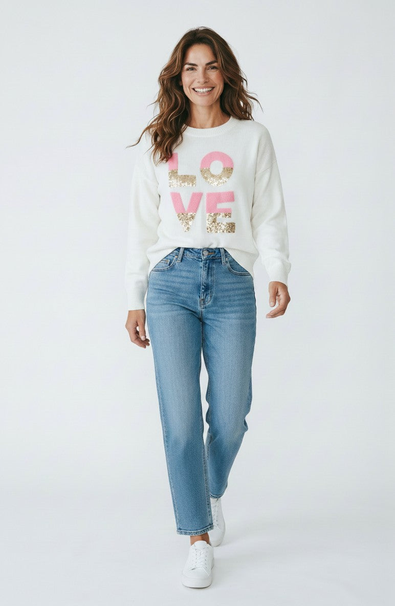 SEQUIN LOVE JUMPER