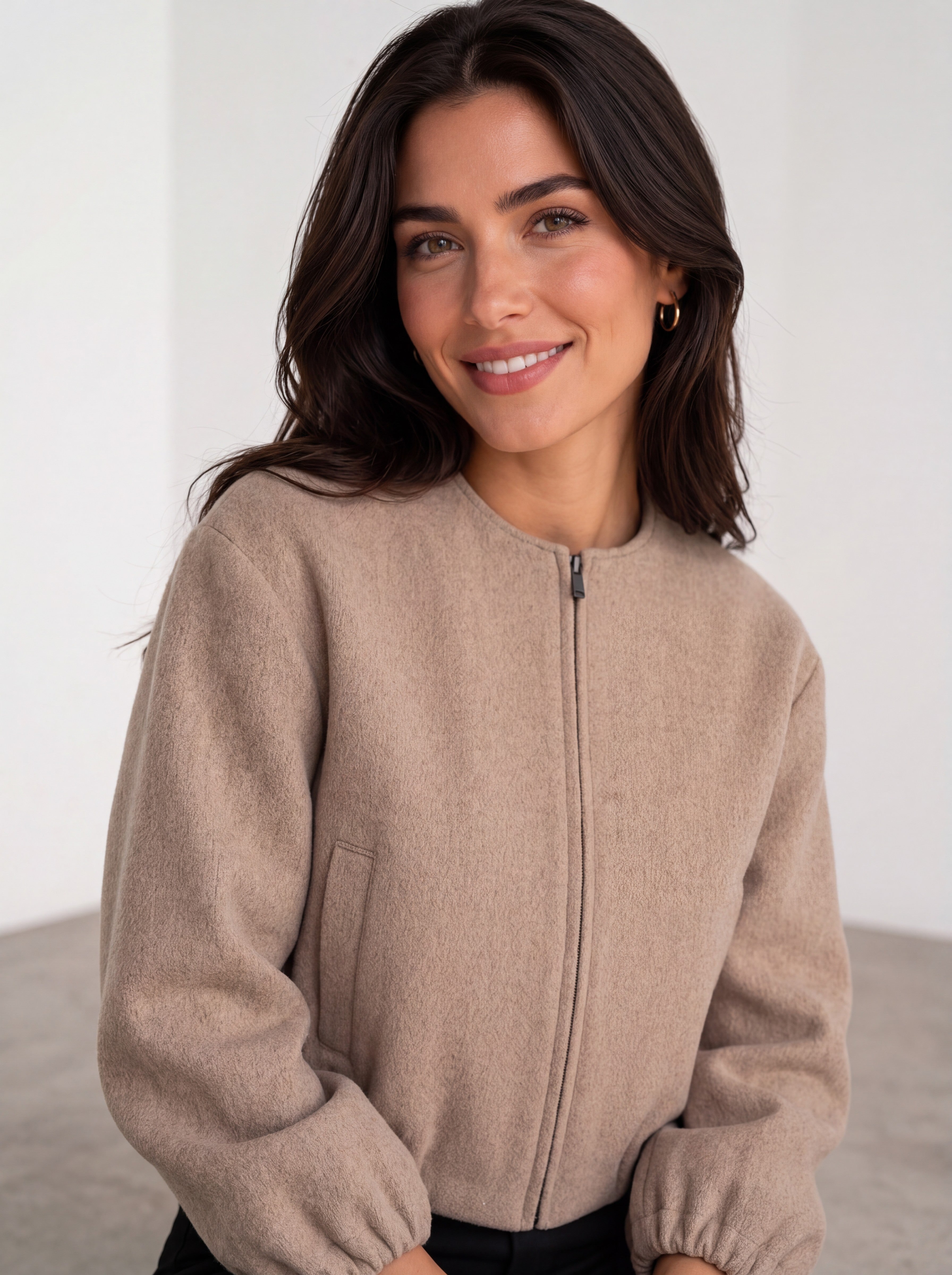 WOOL FELT BOMBER