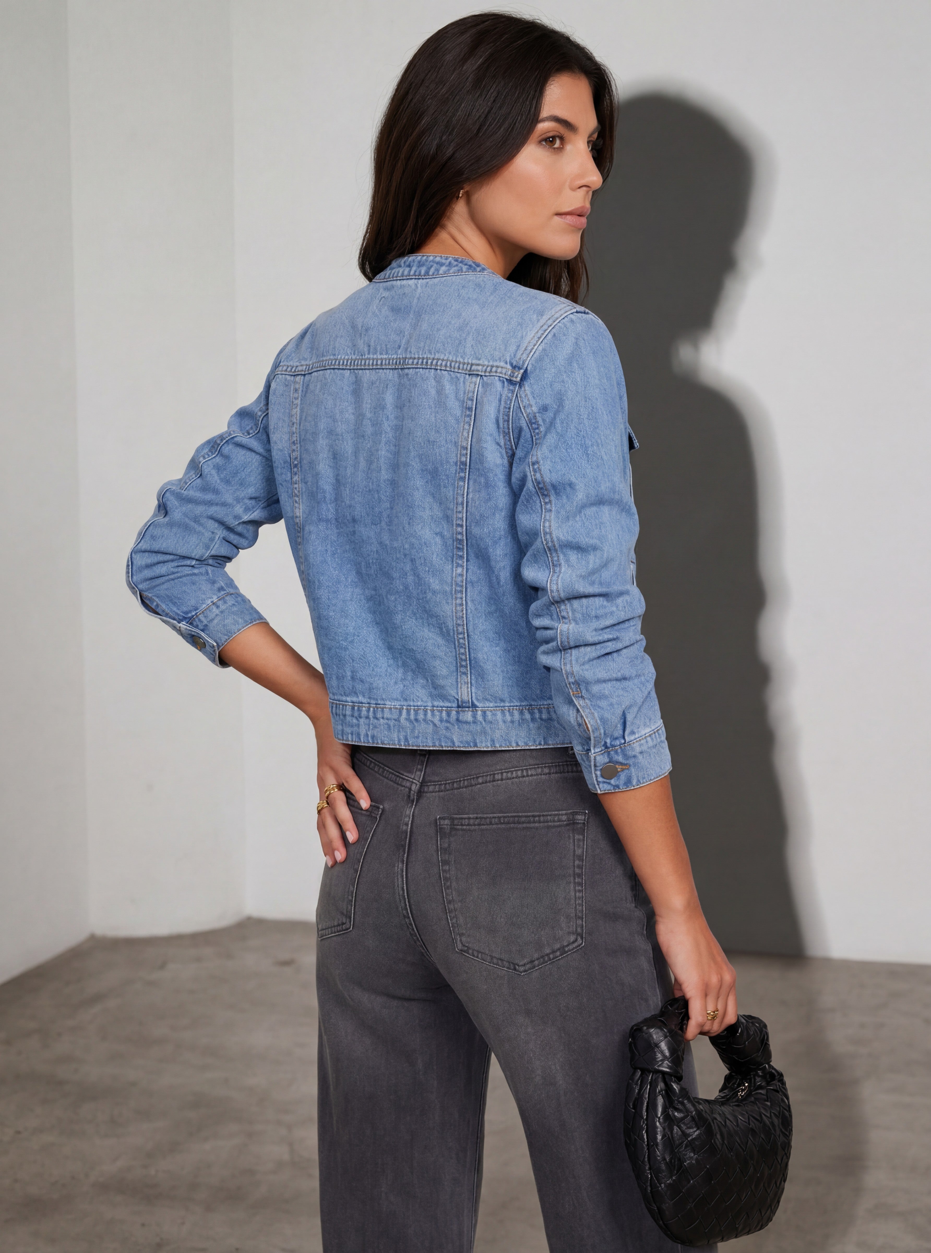 KATE DENIM CROP JACKET