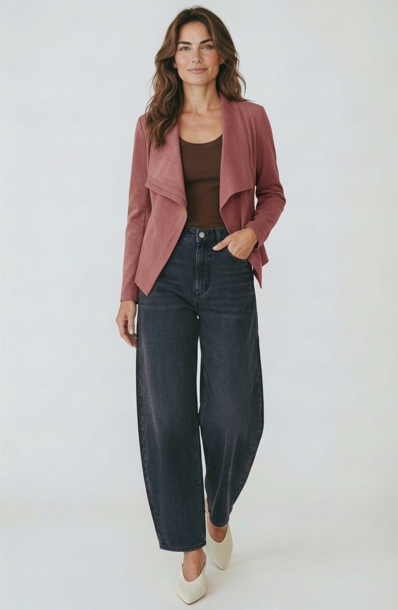 SUEDED ZIP JACKET