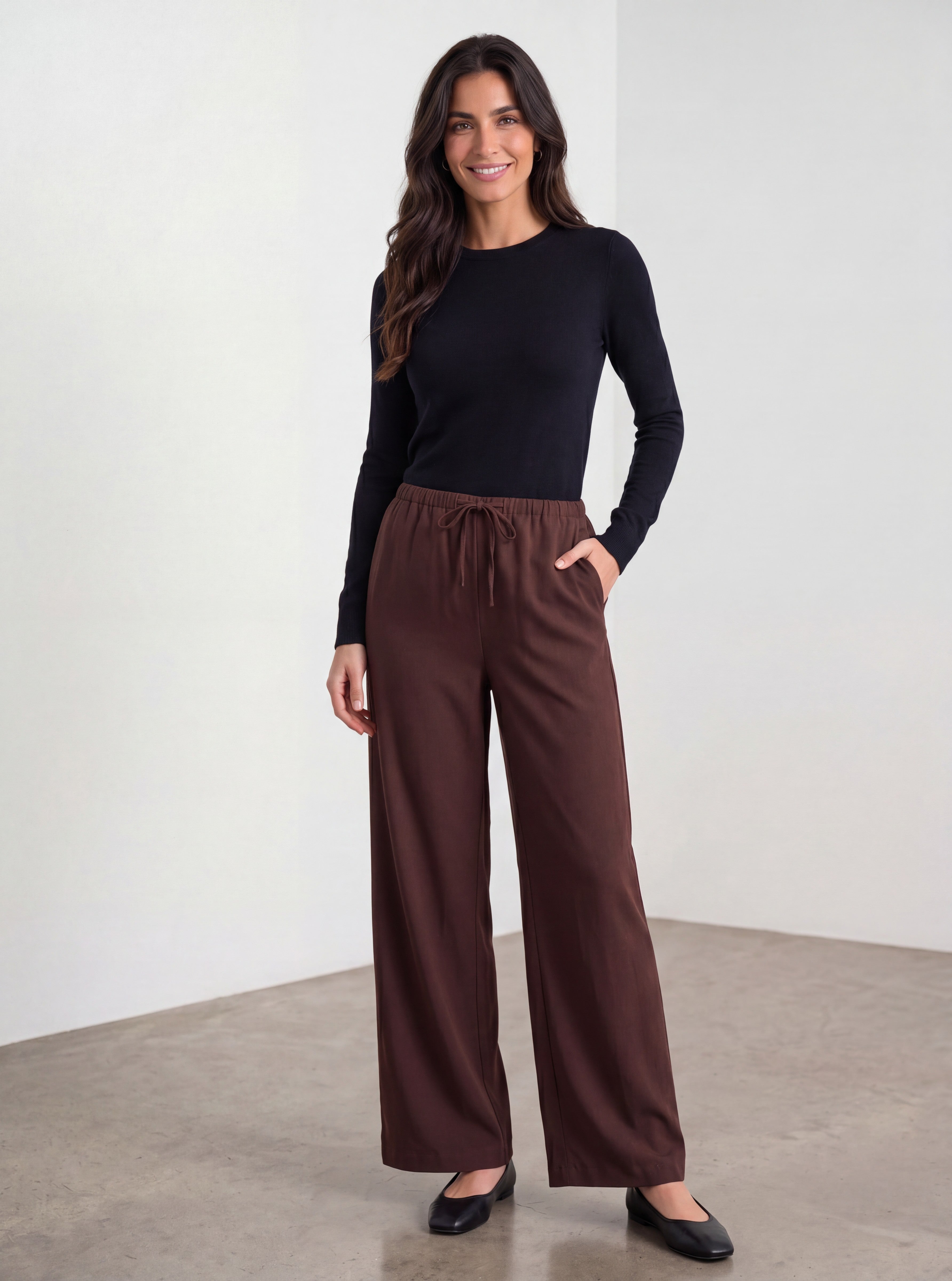 EVIE WOOL RELAXED PANTS