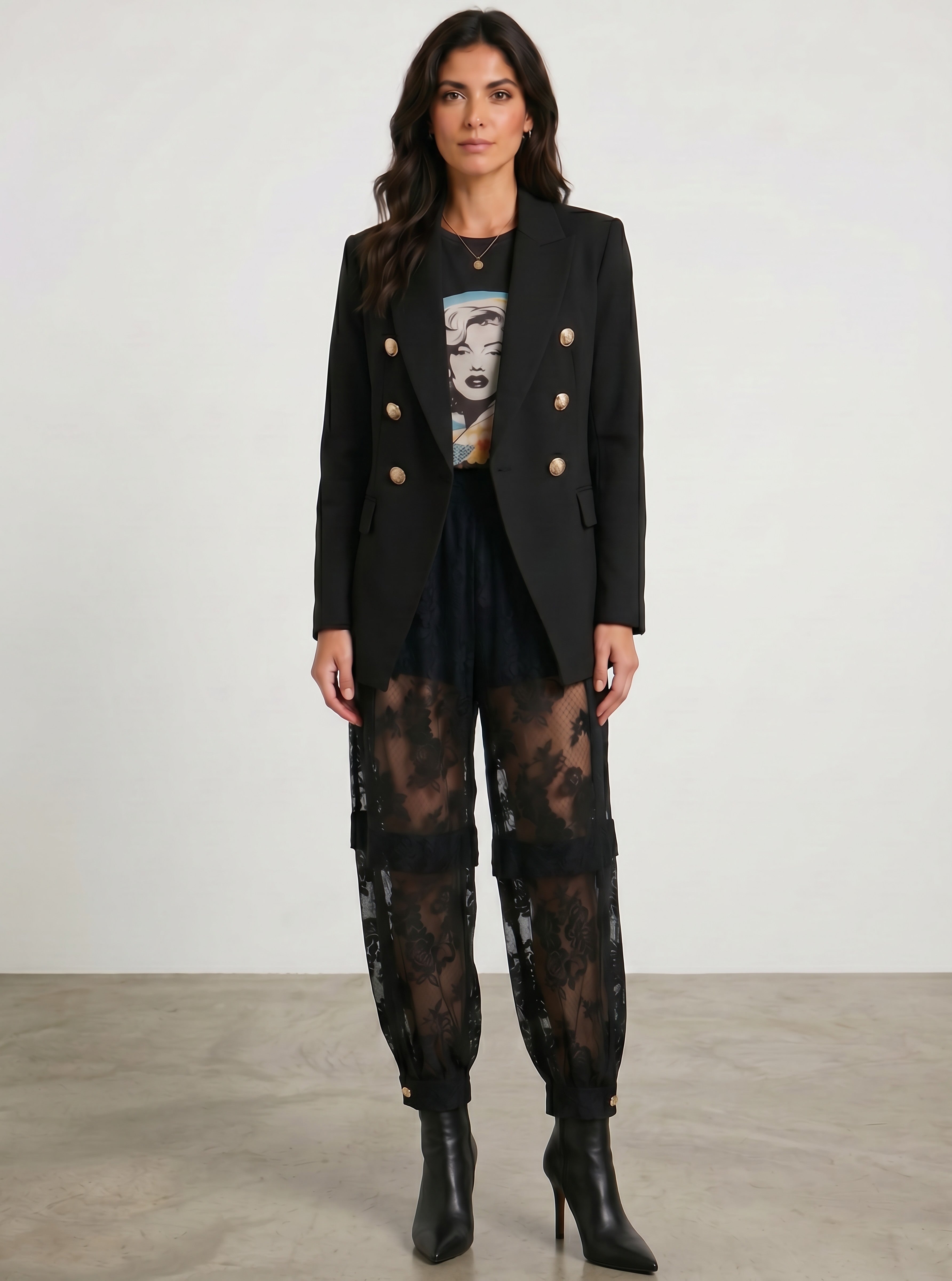 TAHLIA BLAZER - NAVY & BLACK