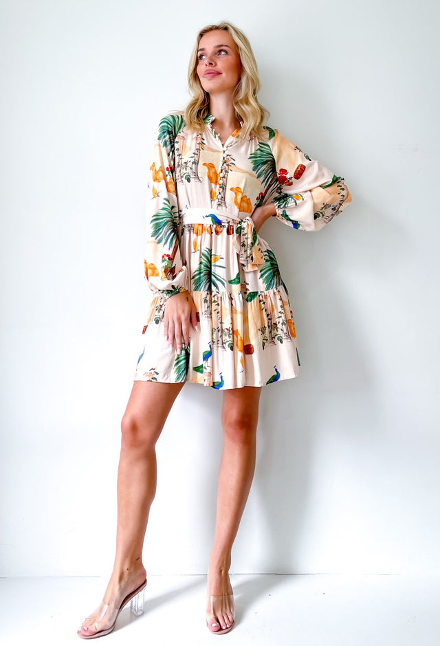 MAJESTIC DESERT TIER DRESS