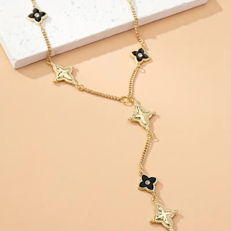 LUCKY CLOVER DROP NECKLACE