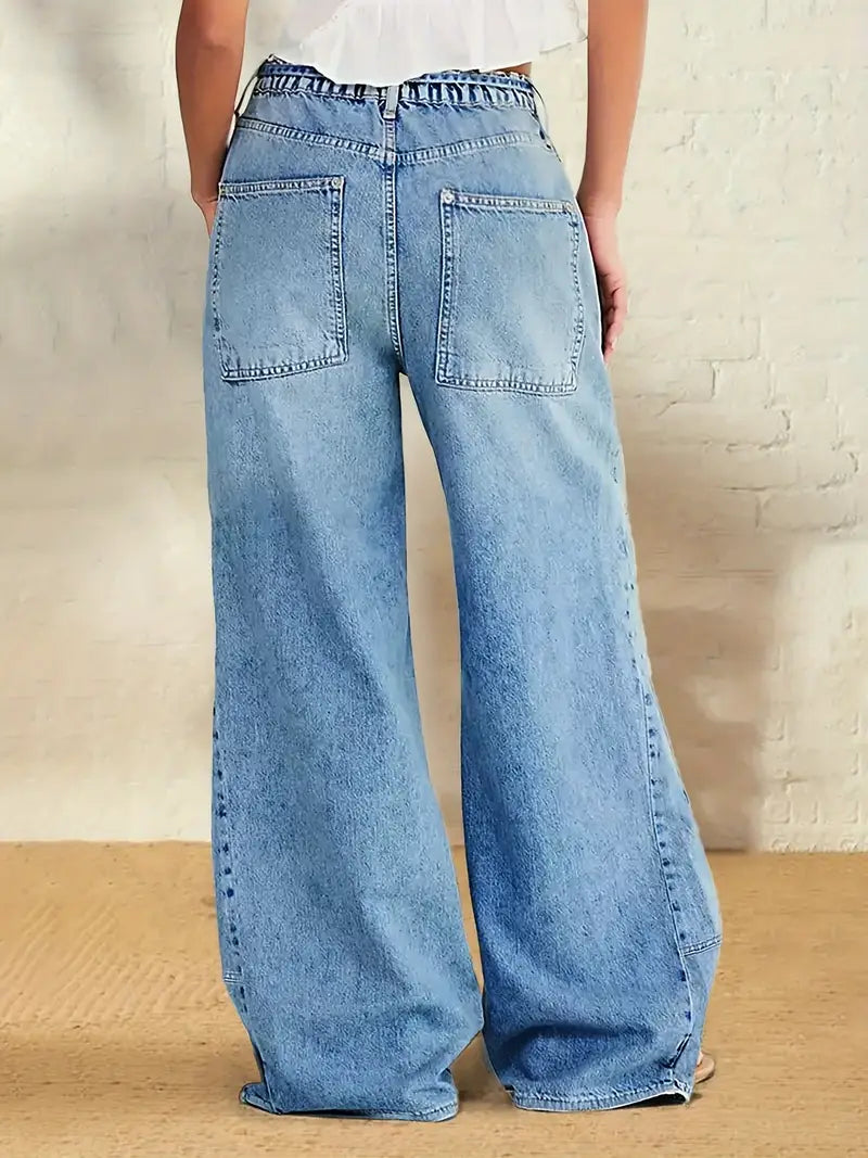 PATCH DENIM RELAXED JEANS