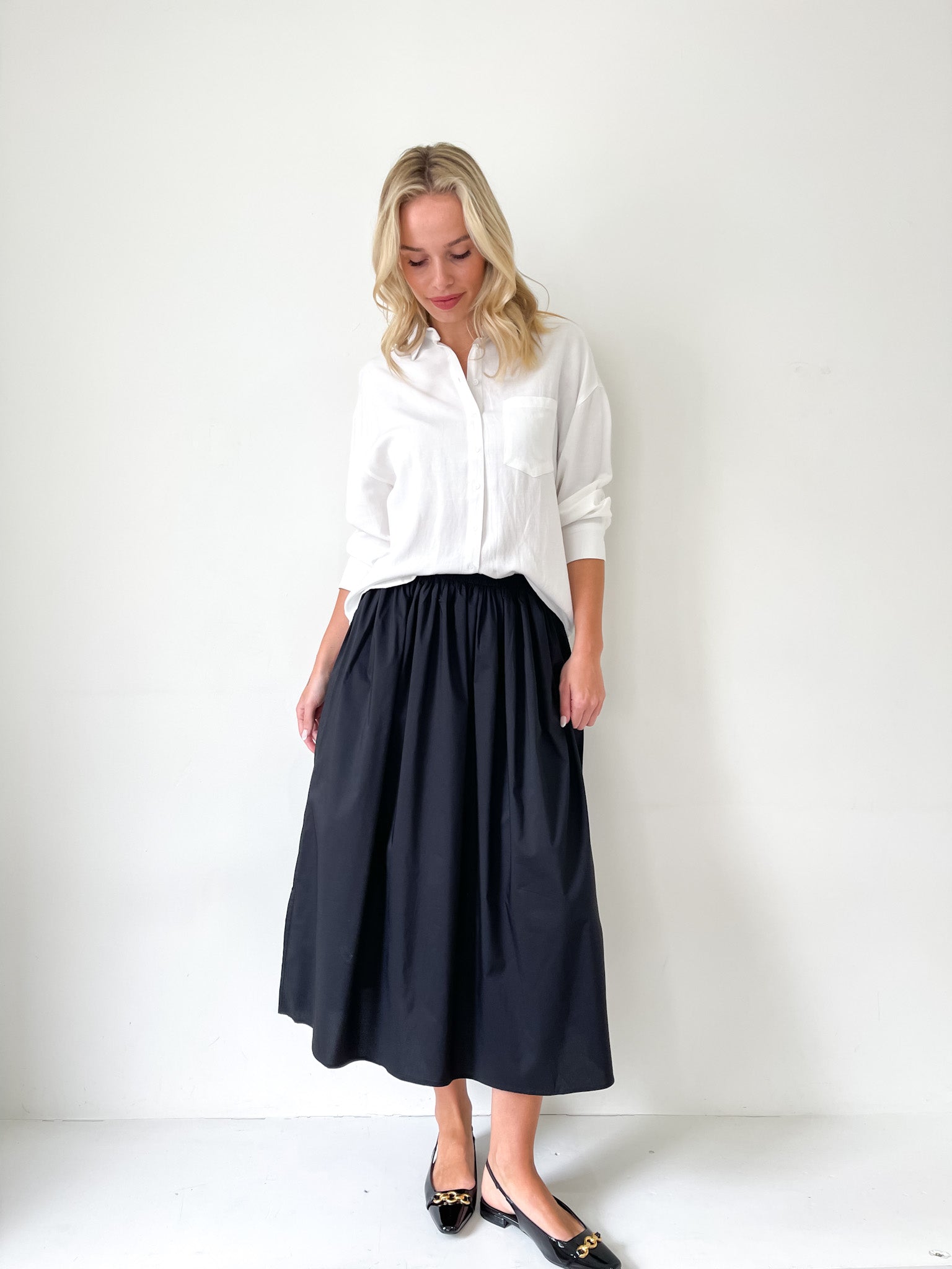 NELLY COTTON POPLIN FULL SKIRT