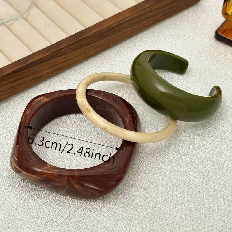 3 PIECE ARC ENAMEL BANGLES