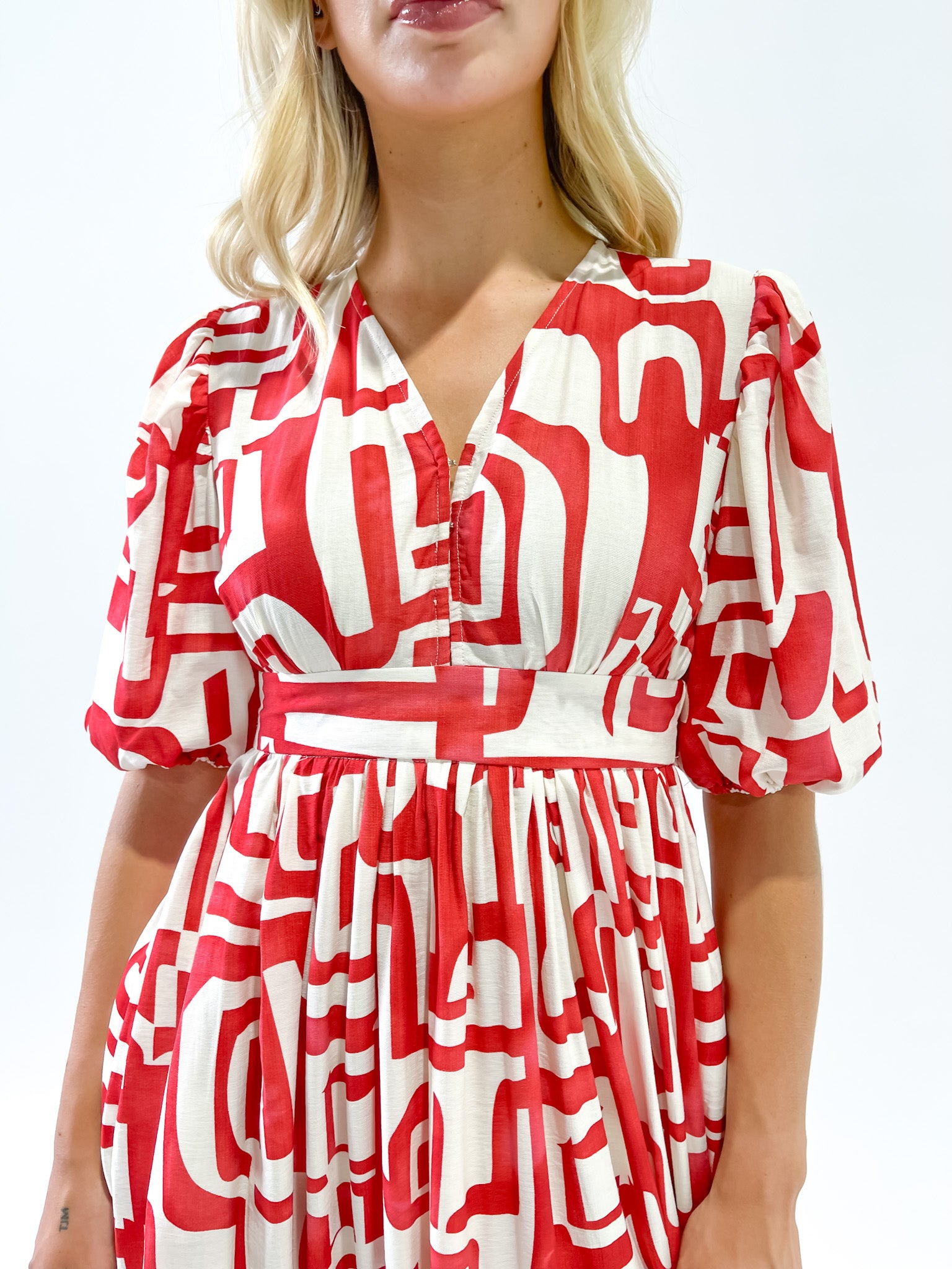 GEOMETRIC  AVARI MIDI DRESS