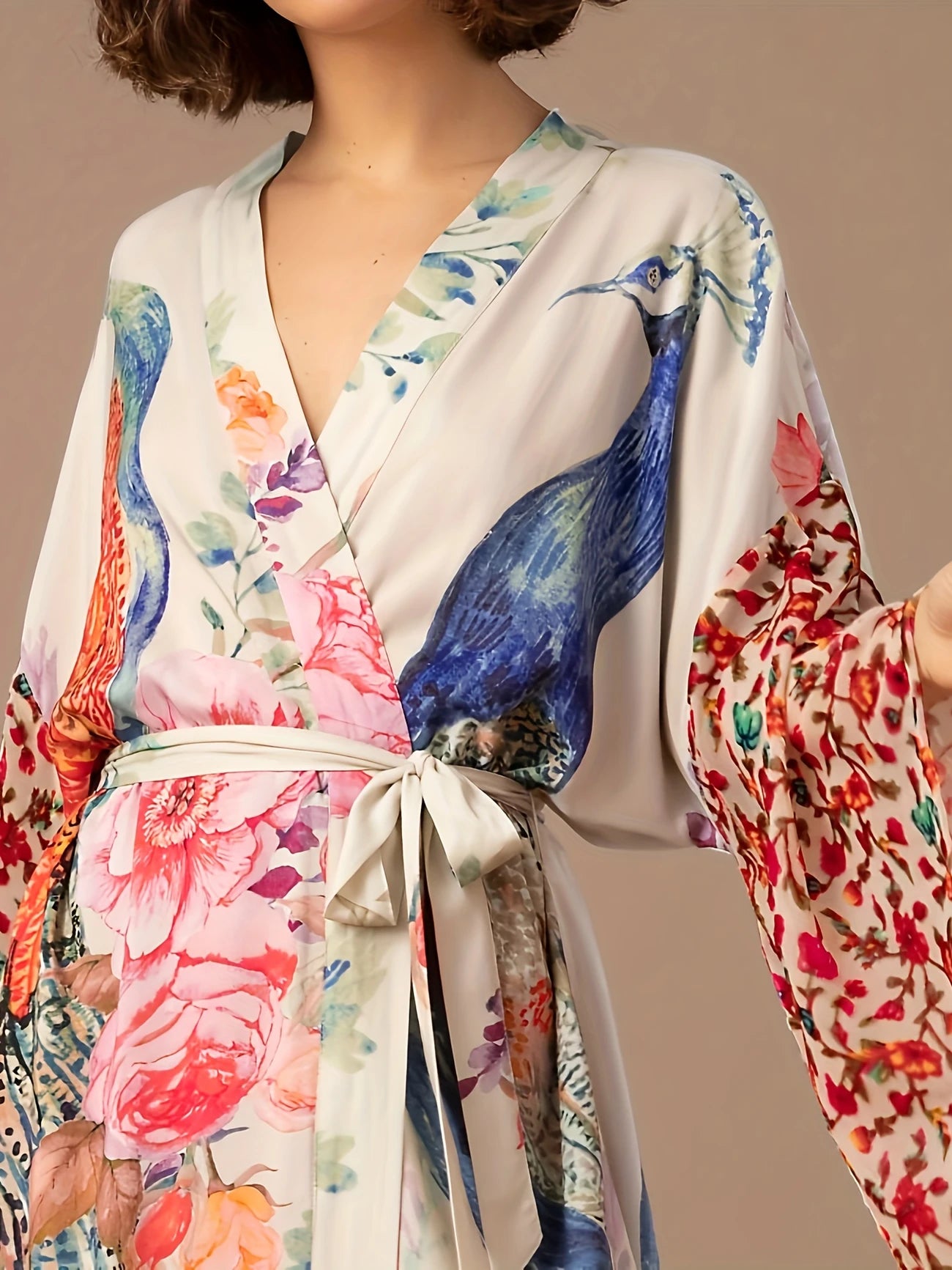FLORAL  KAFTAN ROBE