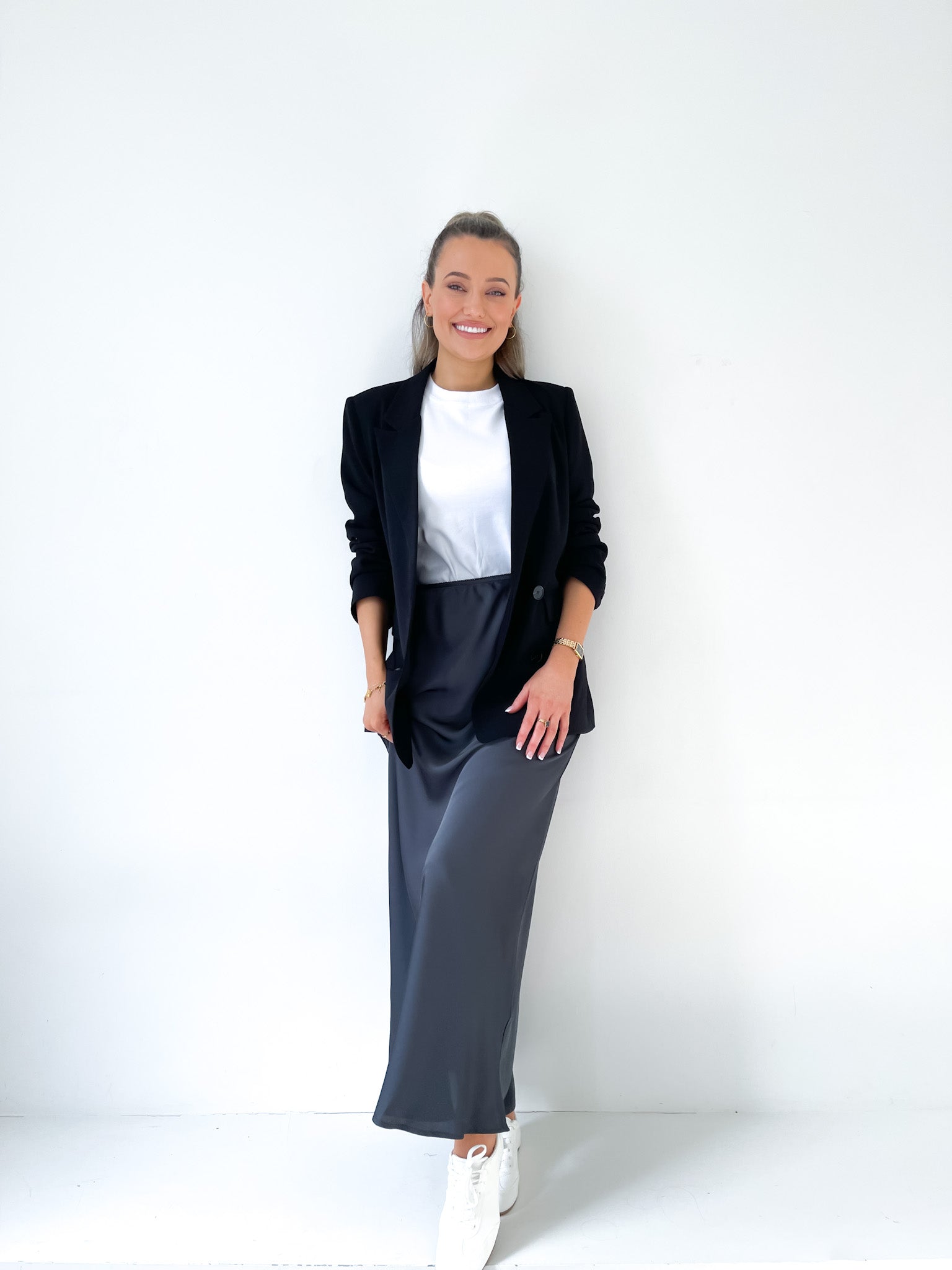 SATIN BIAS SKIRT MAXI