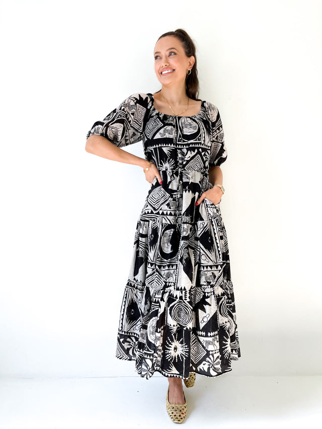 TRIBAL MAXI DRESS