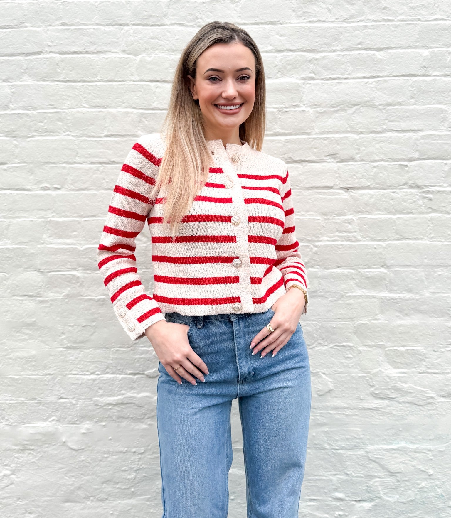 NAUTICAL STRIPE CARDIGAN