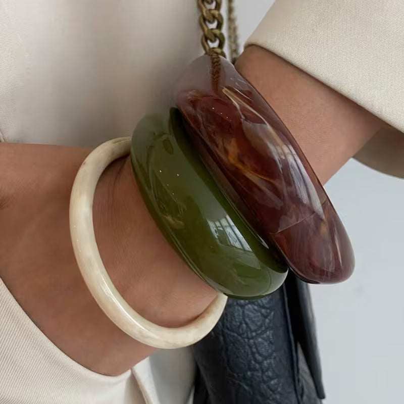 3 PIECE ARC ENAMEL BANGLES